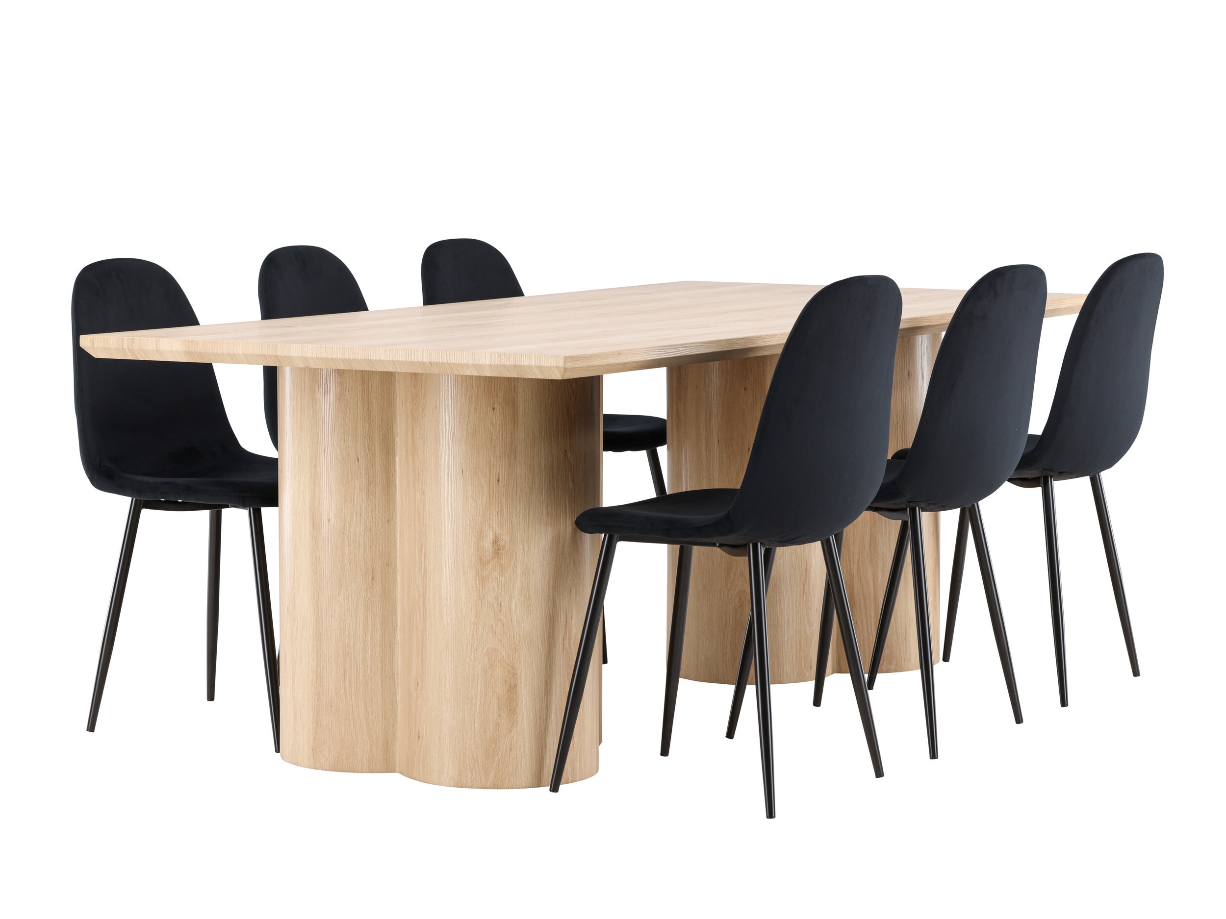 Borðstofusett Dallas 5018 (Svartur)