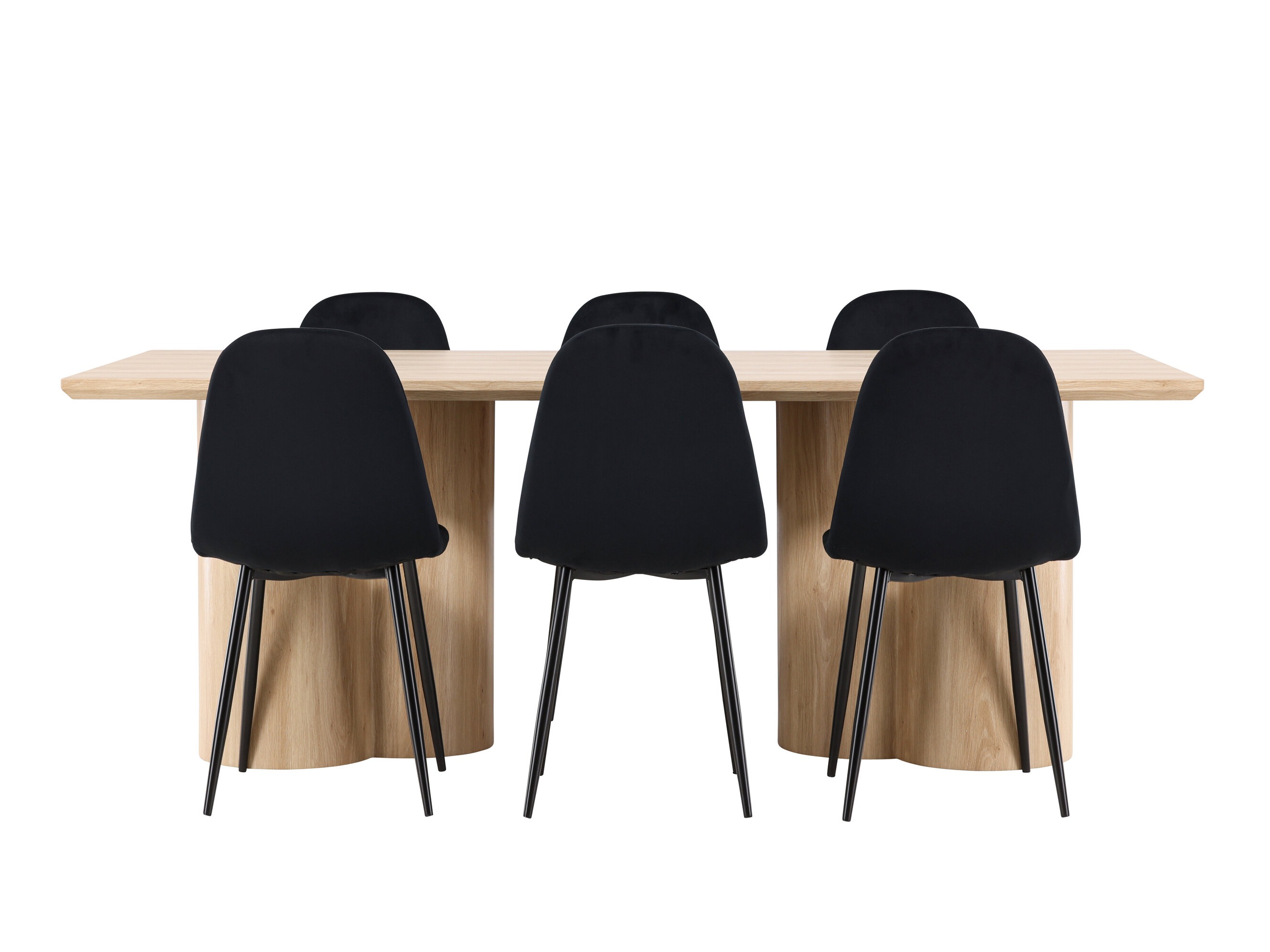 Borðstofusett Dallas 5018 (Svartur)
