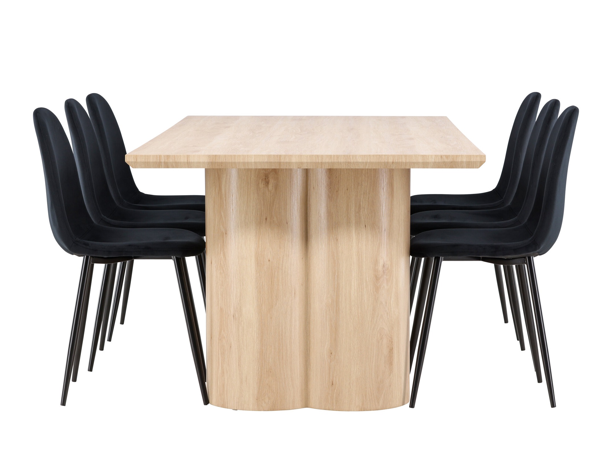 Borðstofusett Dallas 5018 (Svartur)