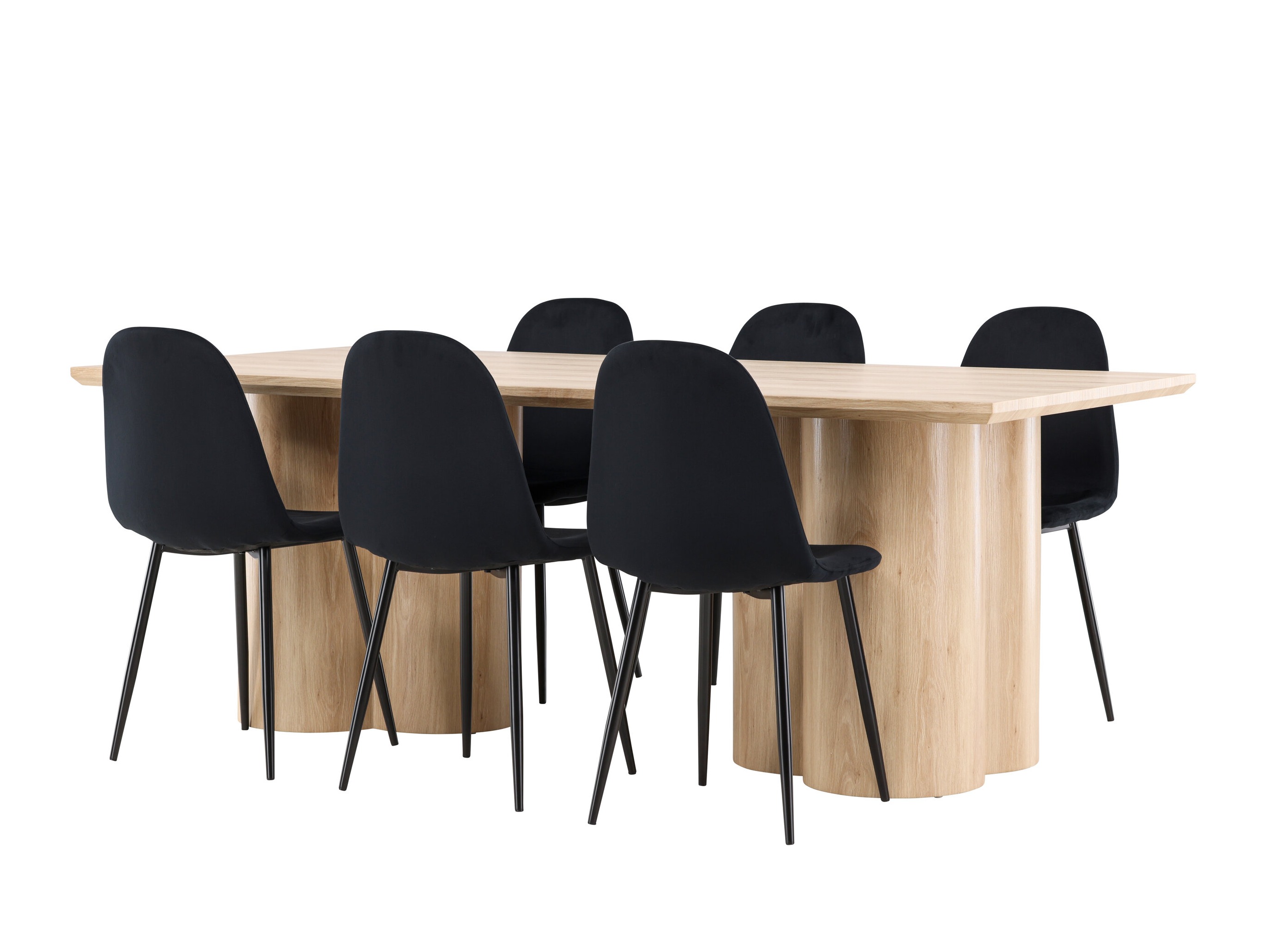 Borðstofusett Dallas 5018 (Svartur)