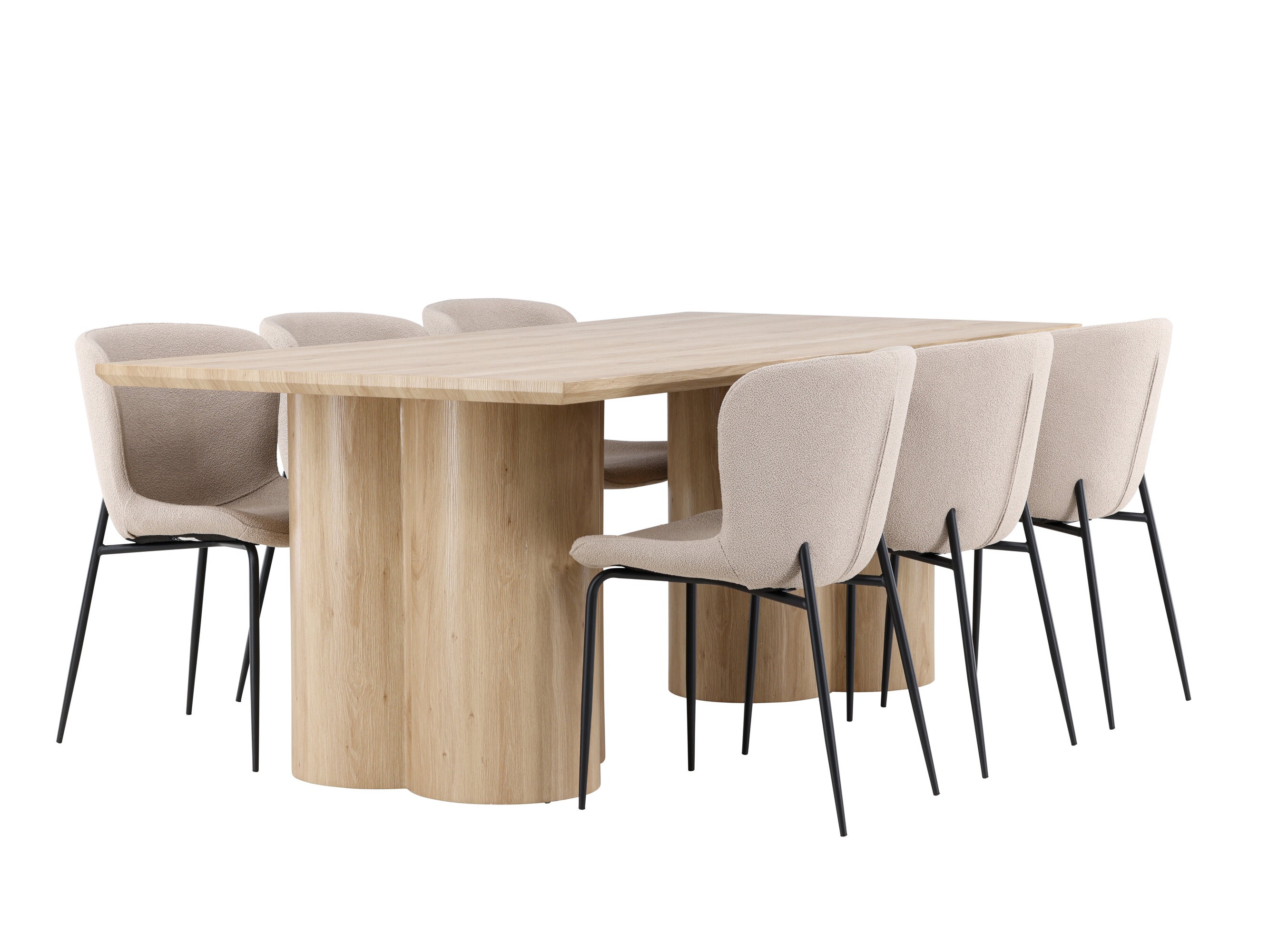 Borðstofusett Dallas 5021 (Beige)