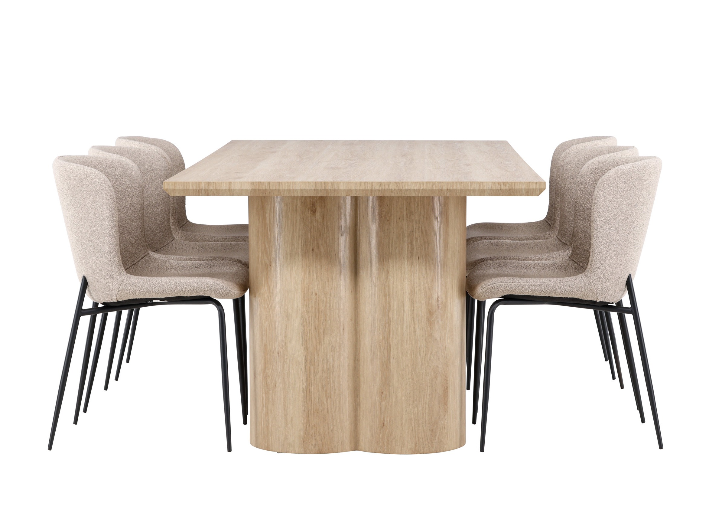 Borðstofusett Dallas 5021 (Beige)