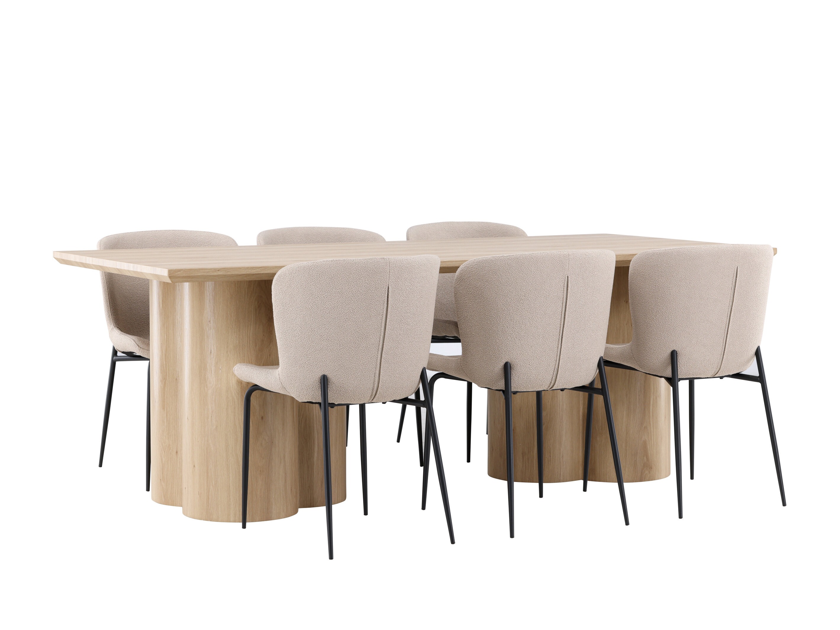 Borðstofusett Dallas 5021 (Beige)