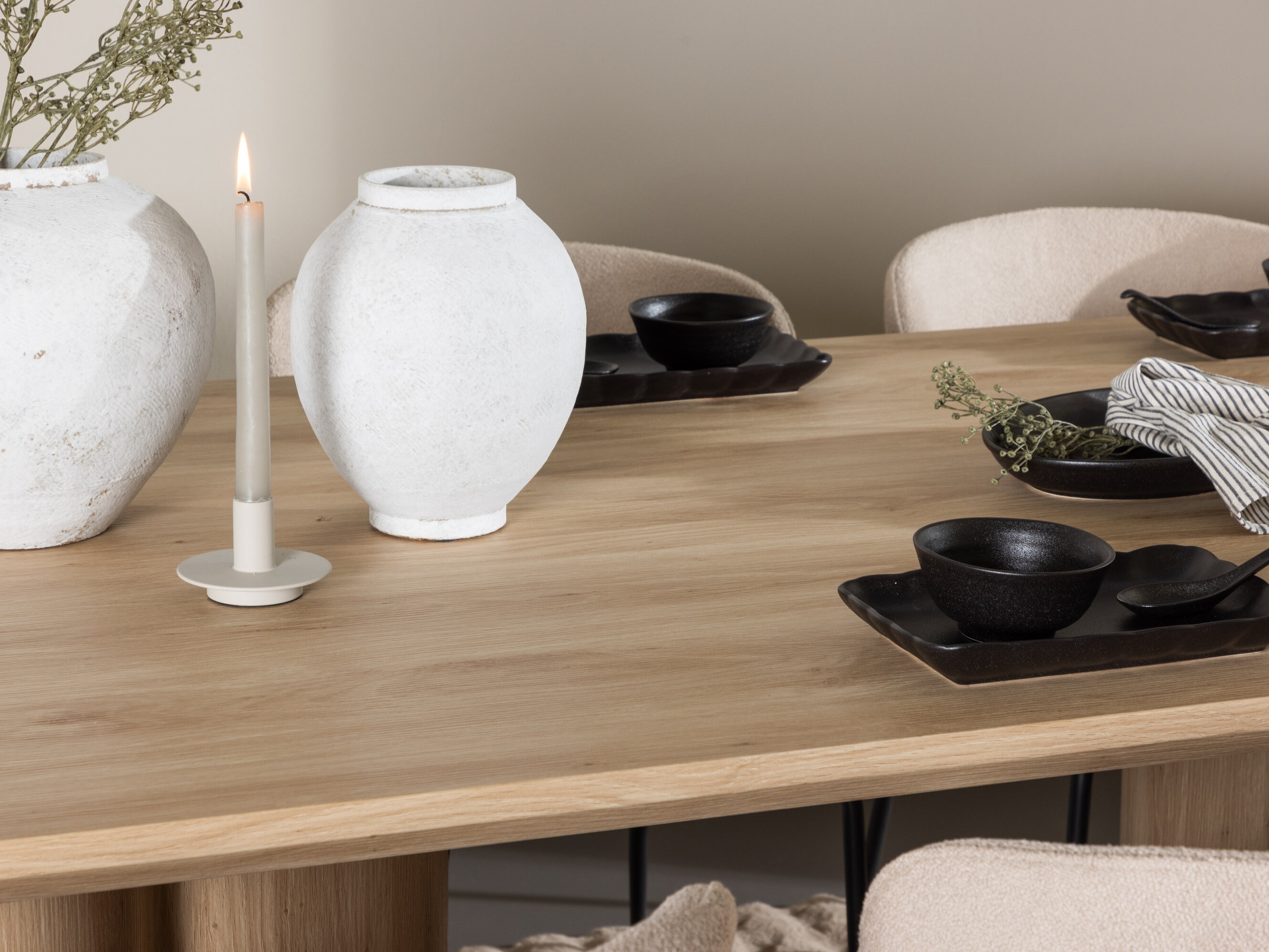 Borðstofusett Dallas 5021 (Beige)