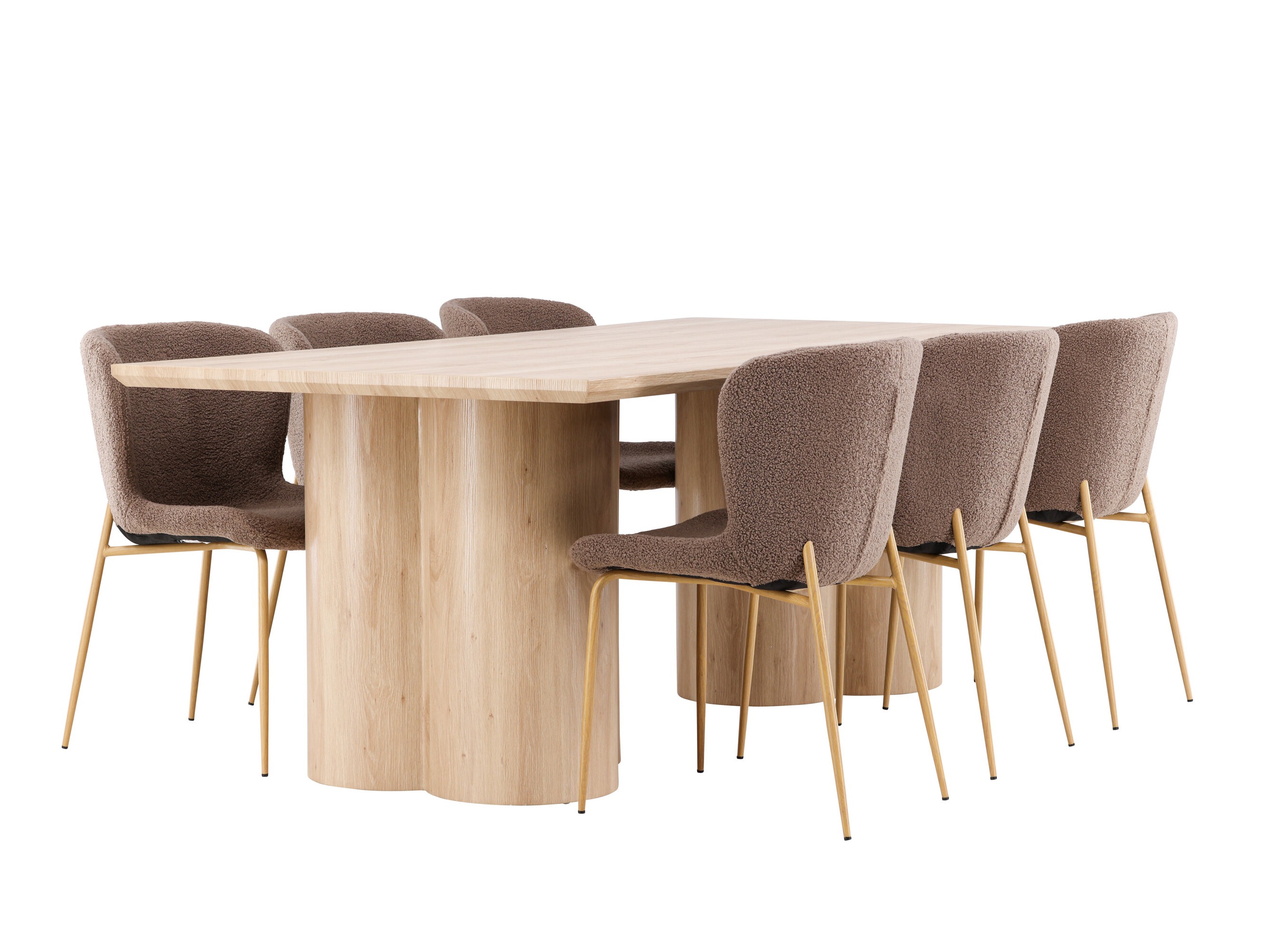 Borðstofusett Dallas 5021 (Brúnn)