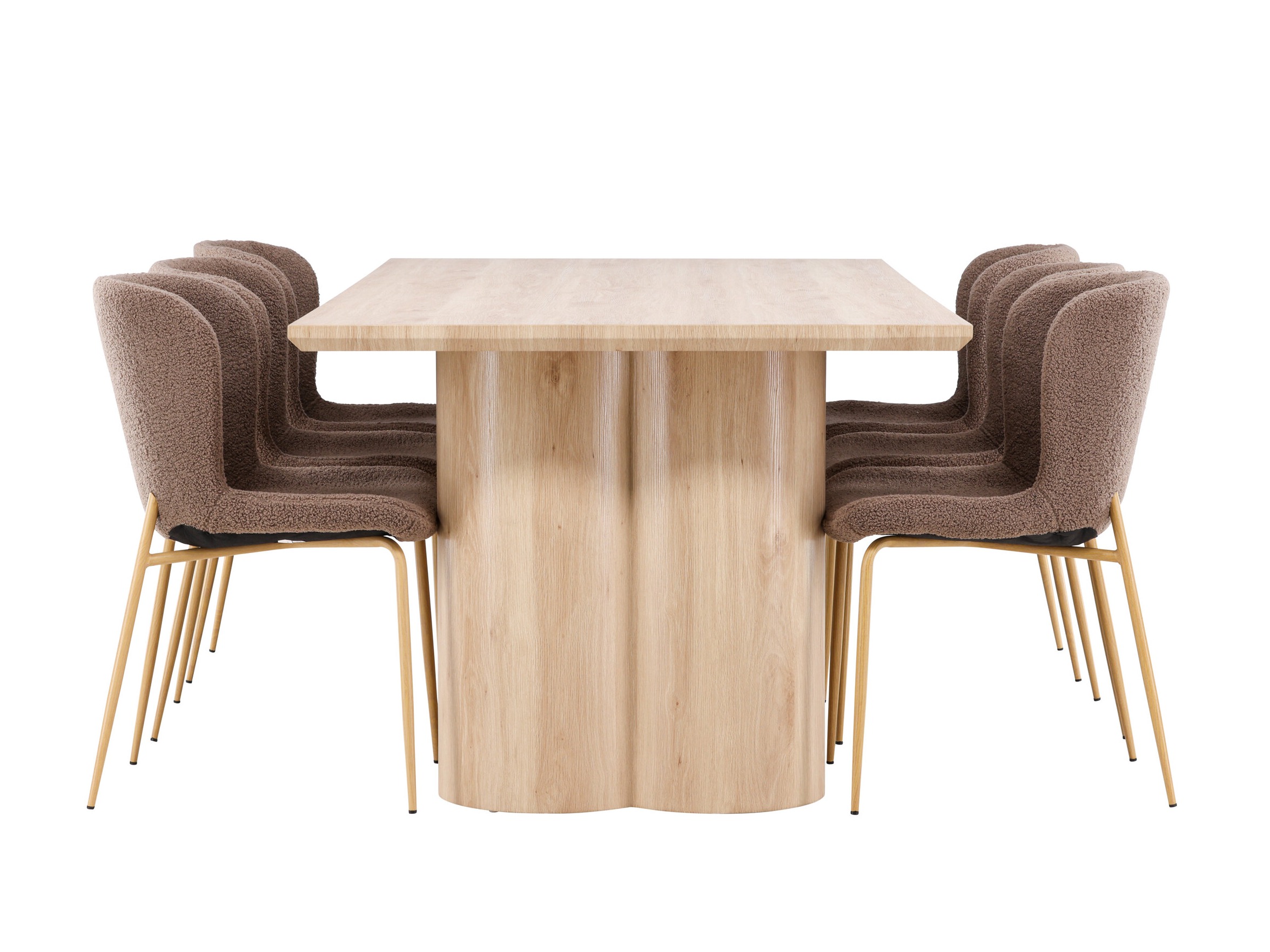 Borðstofusett Dallas 5021 (Brúnn)