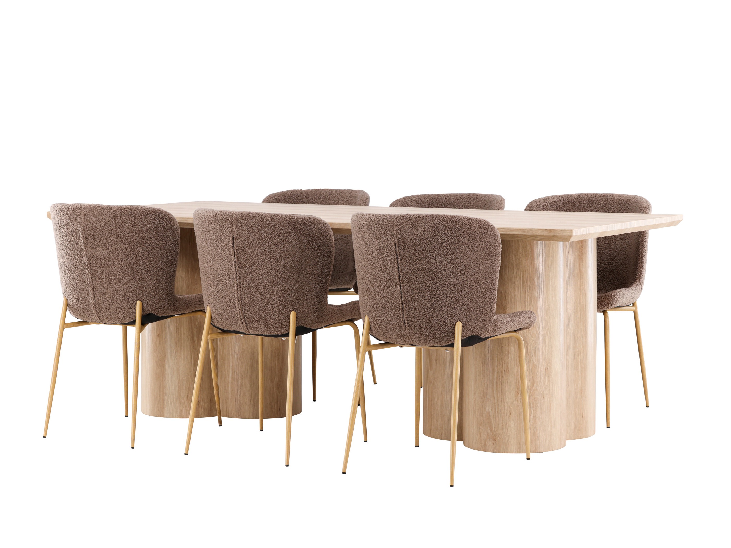 Borðstofusett Dallas 5021 (Brúnn)