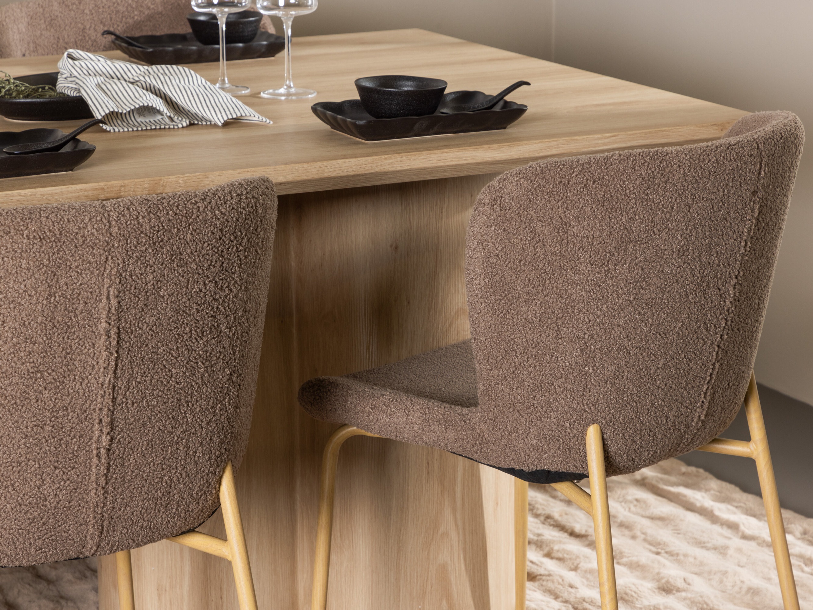 Borðstofusett Dallas 5021 (Brúnn)