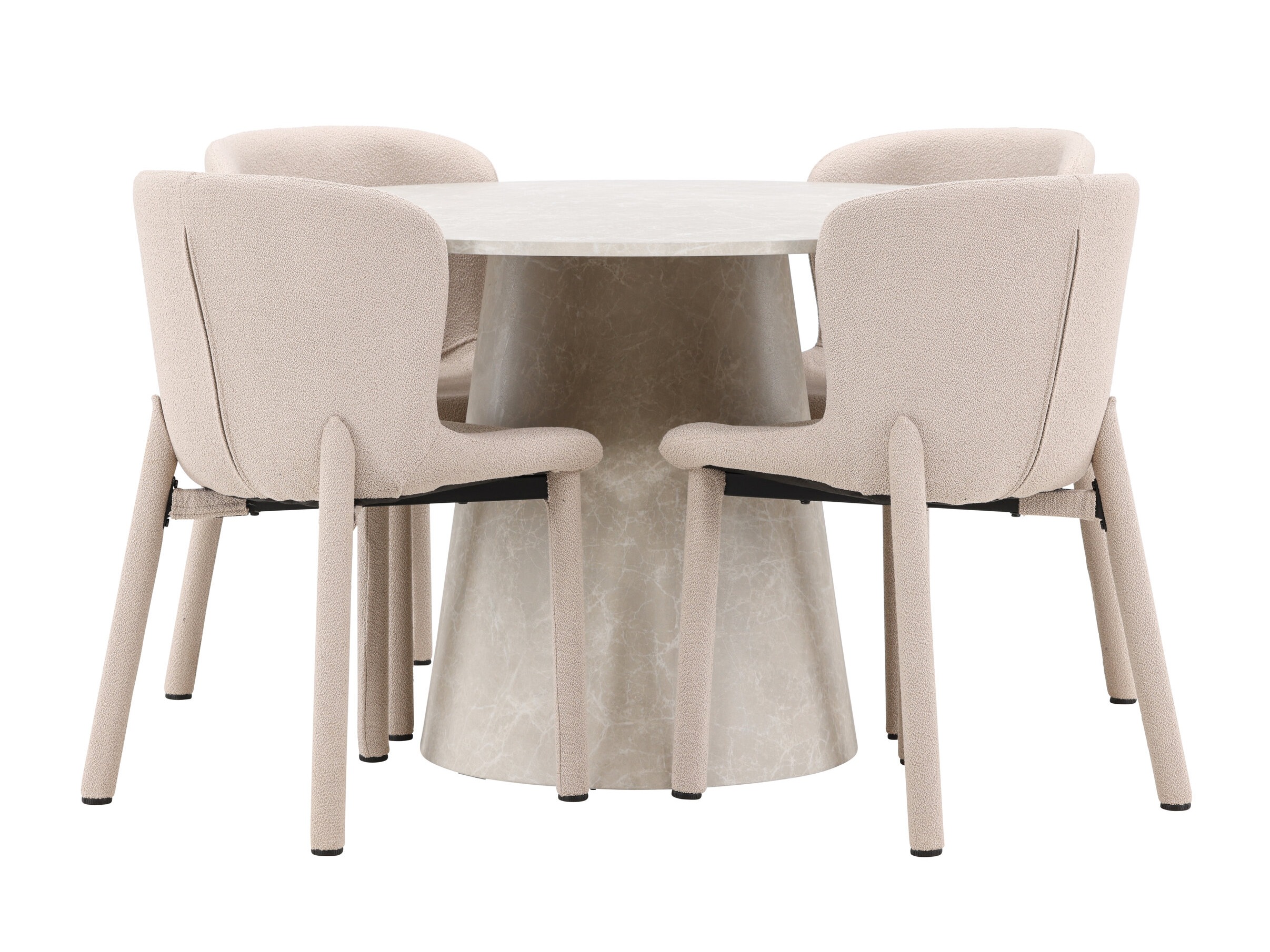 Borðstofusett Dallas 5023 (Beige)
