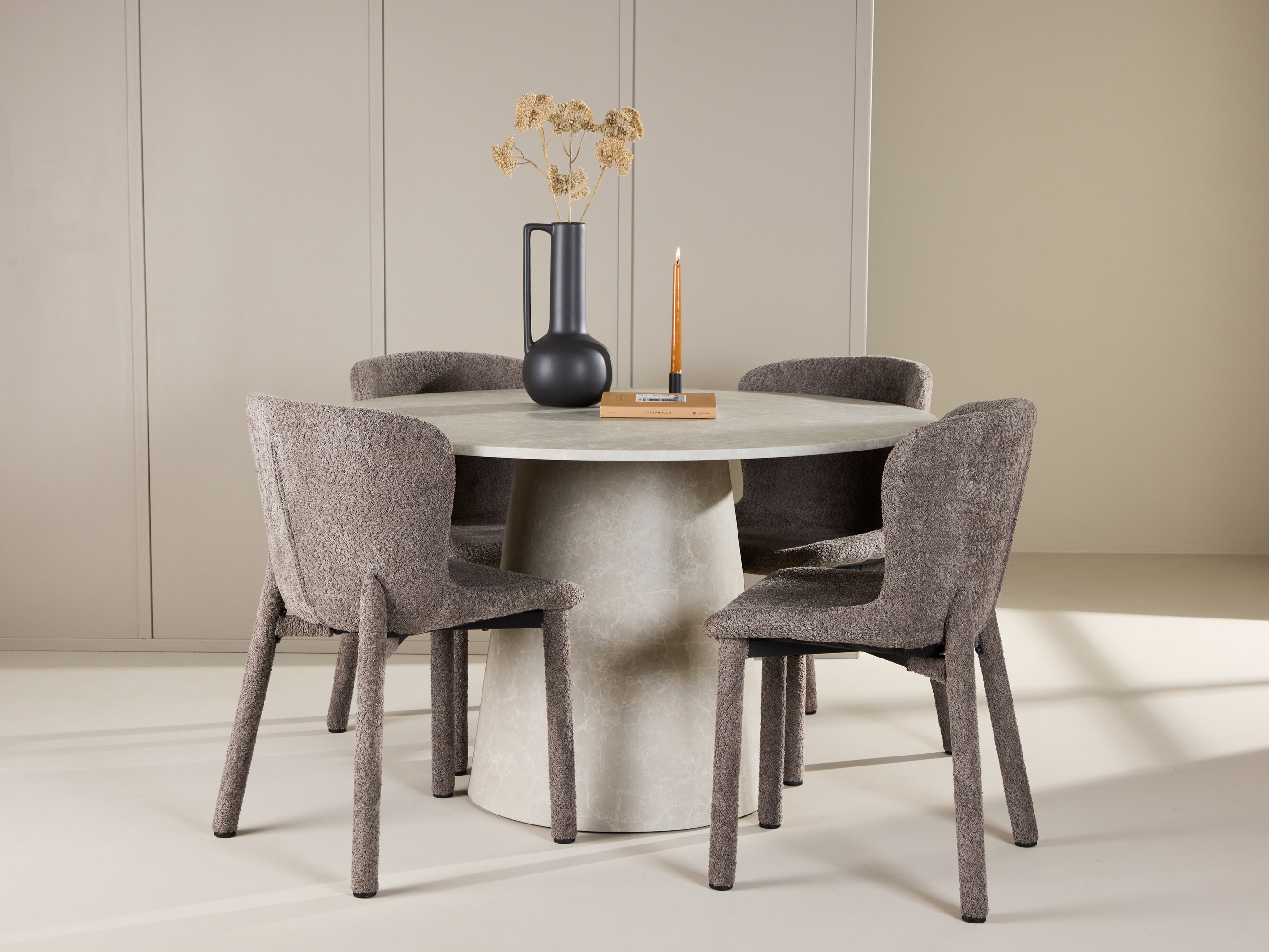Borðstofusett Dallas 5023 (Brúnn)