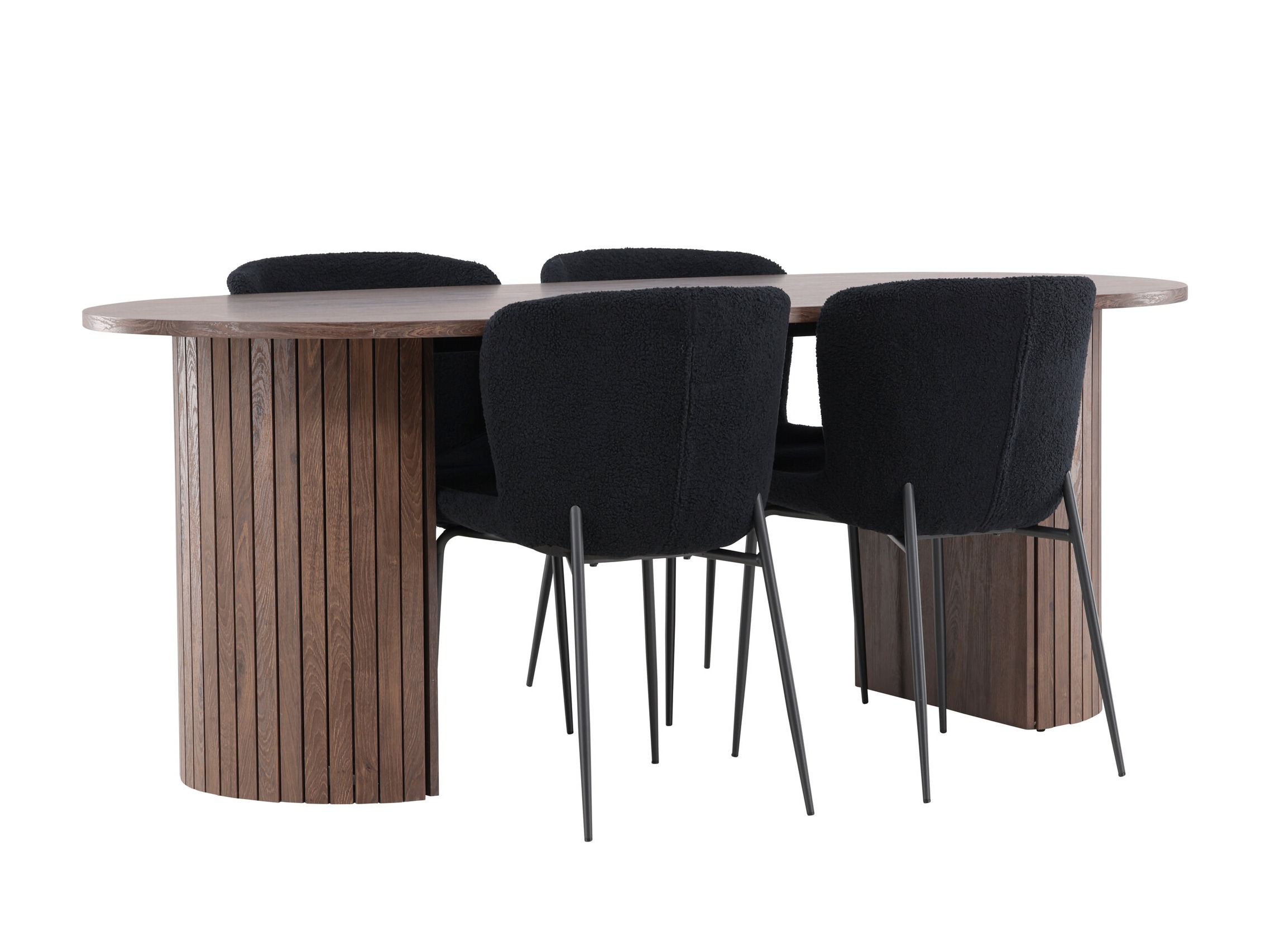 Borðstofusett Dallas 5036 (Svartur)