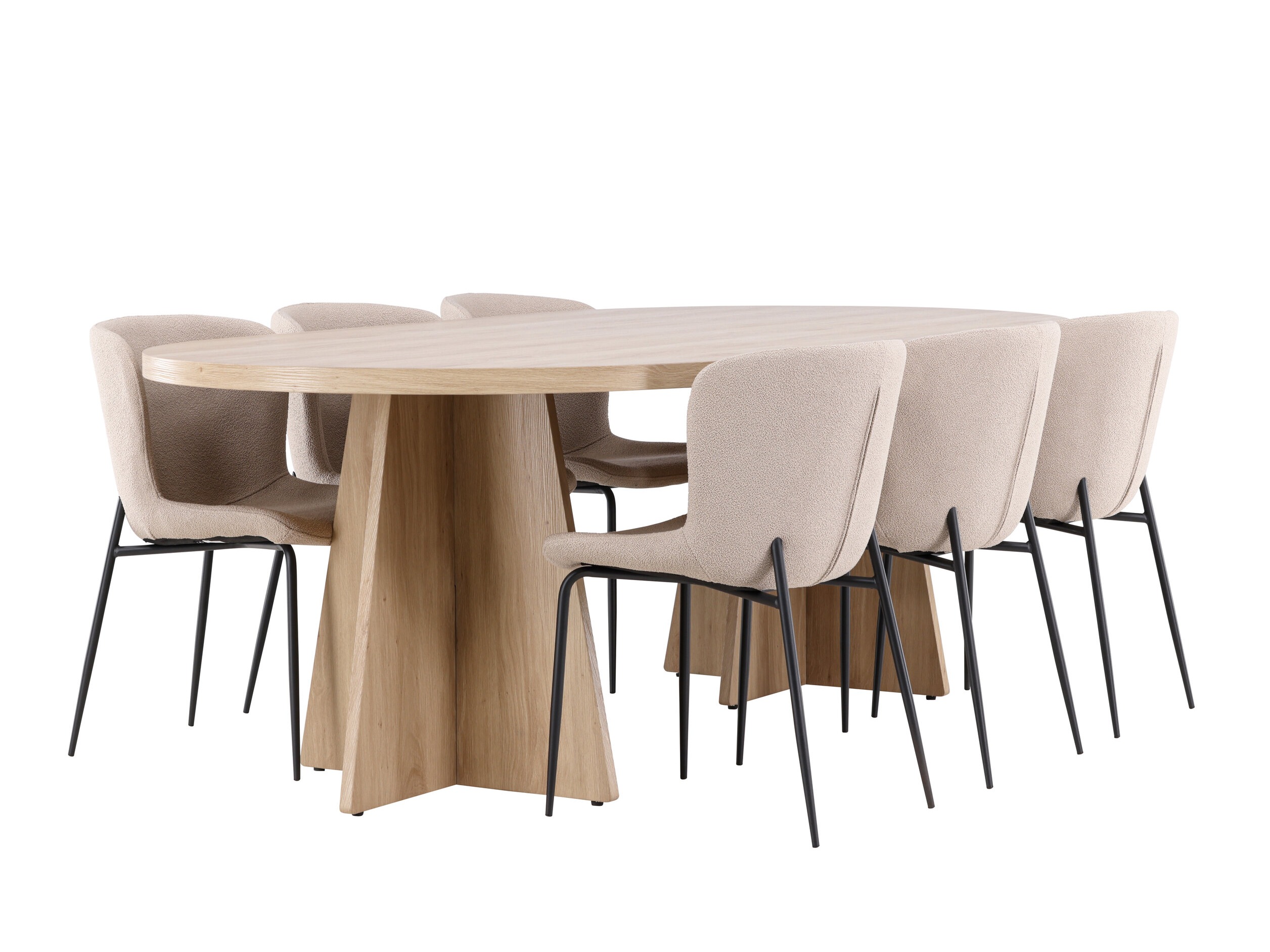 Borðstofusett Dallas 4990 (Beige)