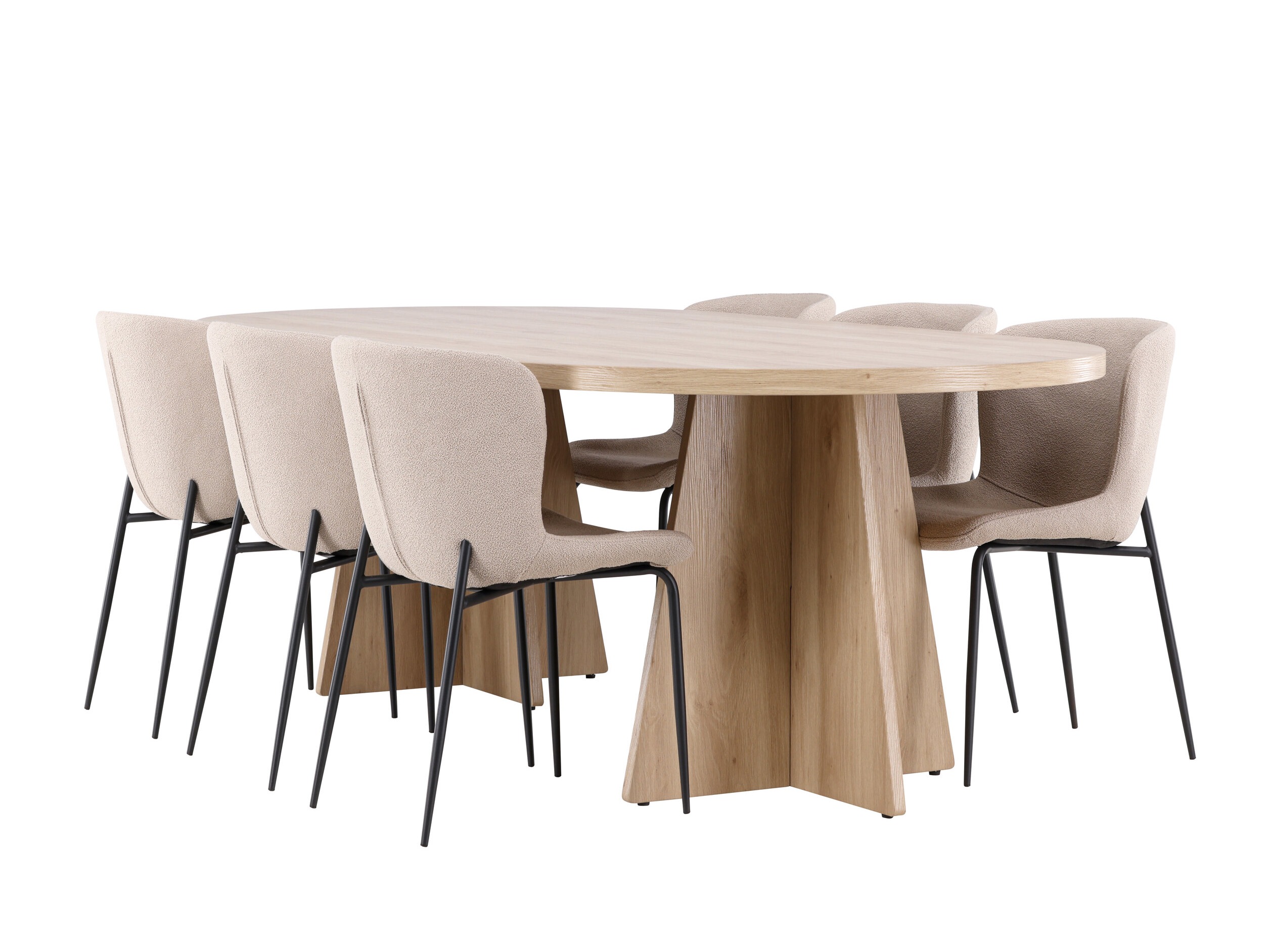 Borðstofusett Dallas 4990 (Beige)