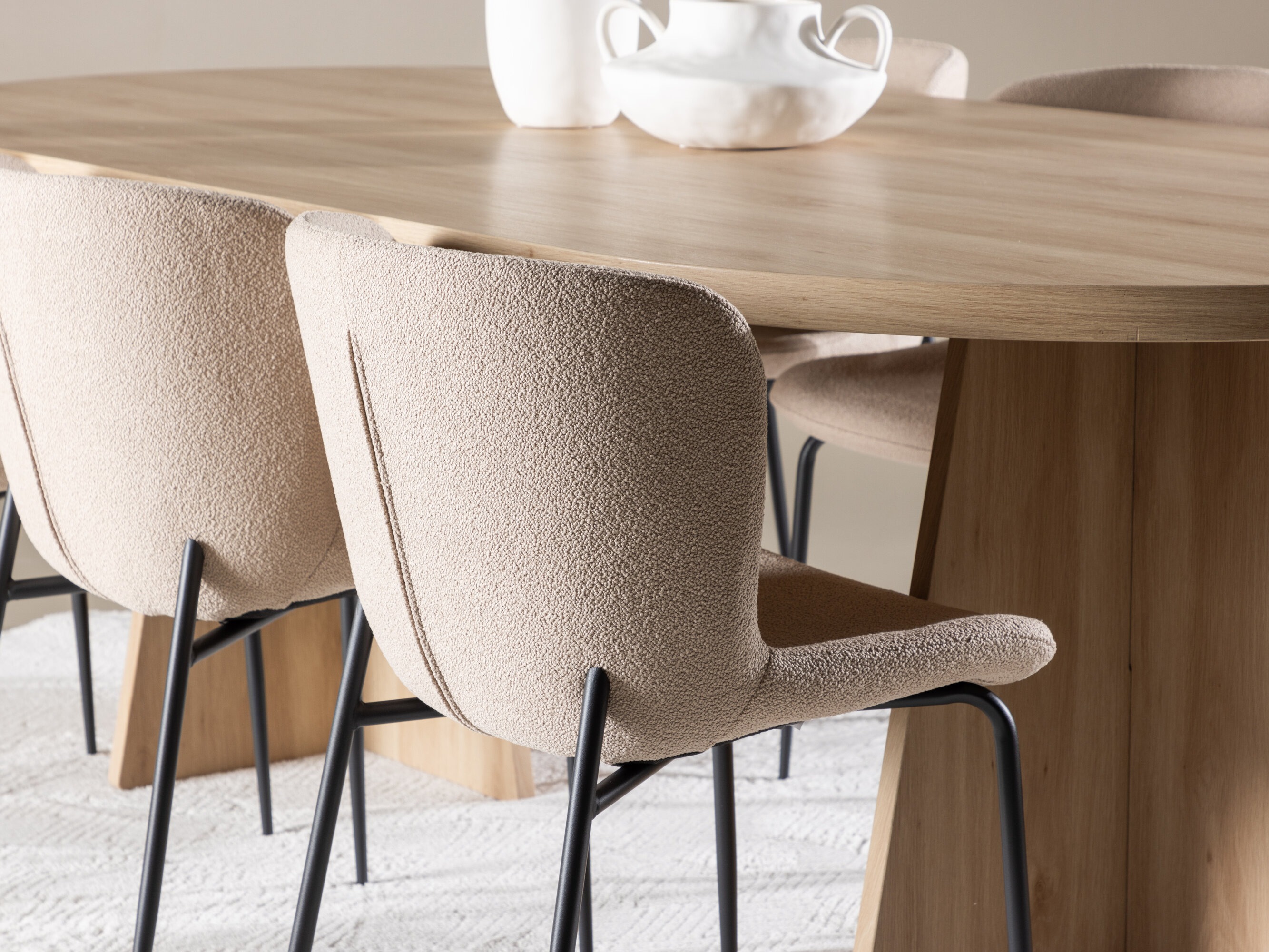 Borðstofusett Dallas 4990 (Beige)