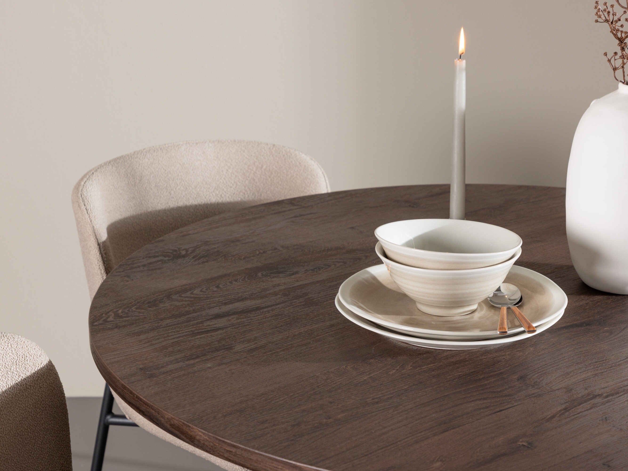 Borðstofusett Dallas 5051 (Beige)