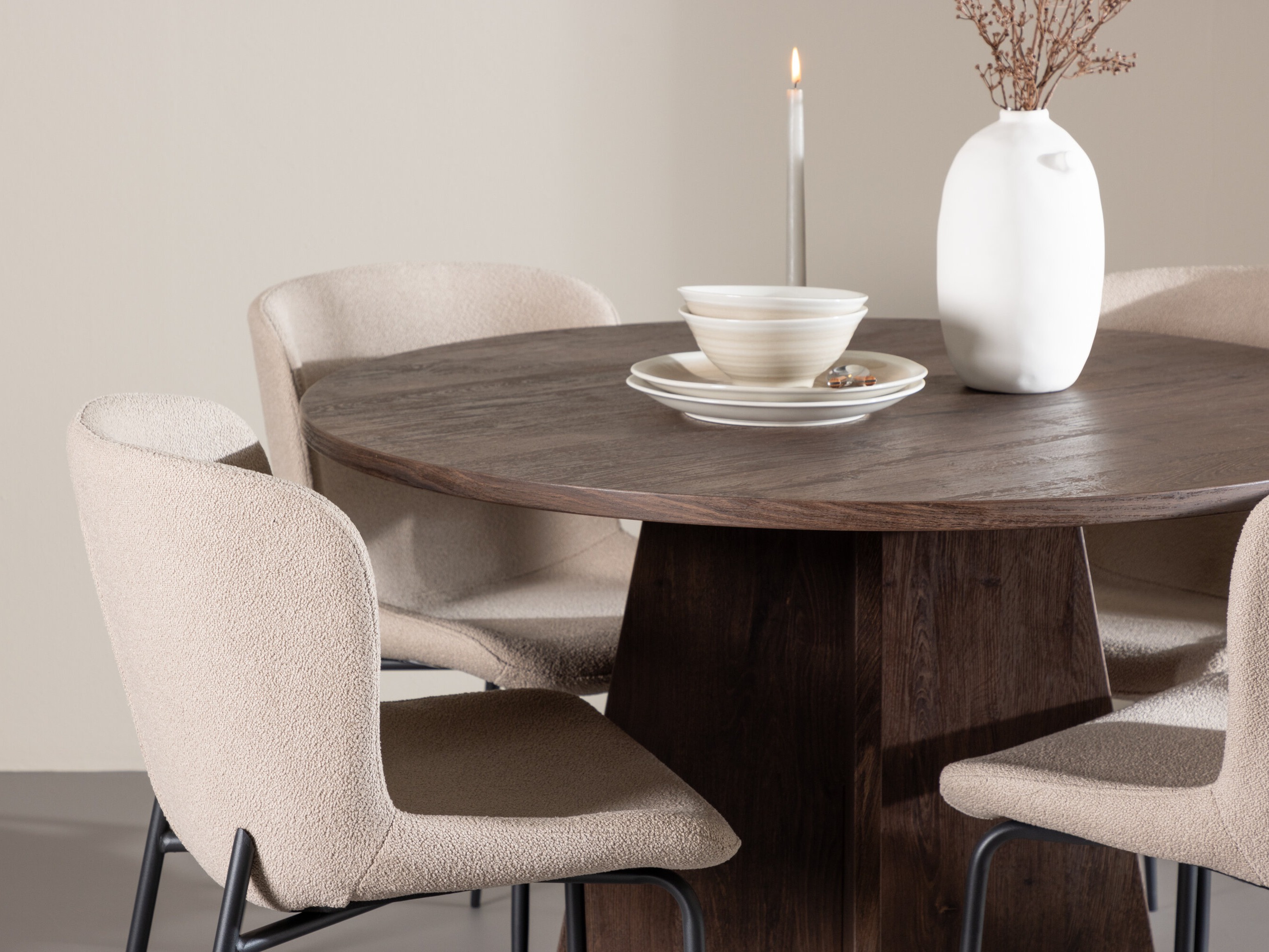 Borðstofusett Dallas 5051 (Beige)