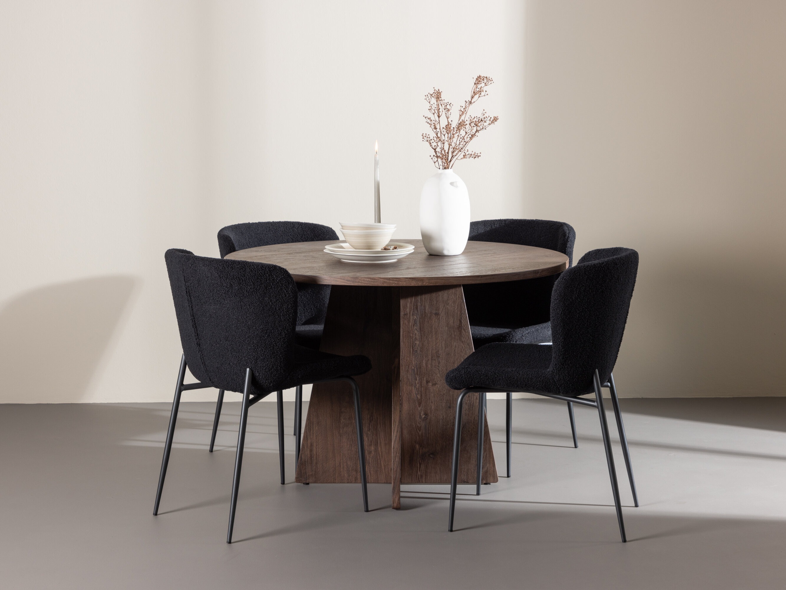 Borðstofusett Dallas 5051 (Svartur)
