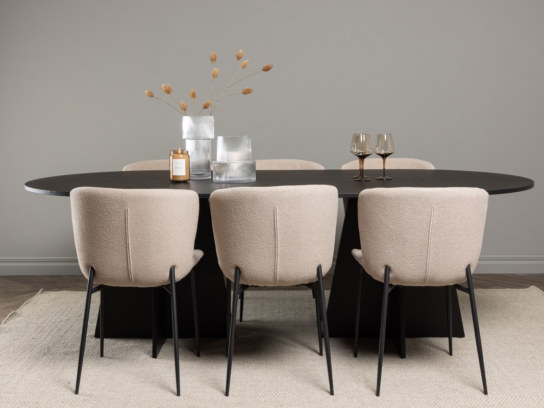 Borðstofusett Dallas 5052 (Beige)