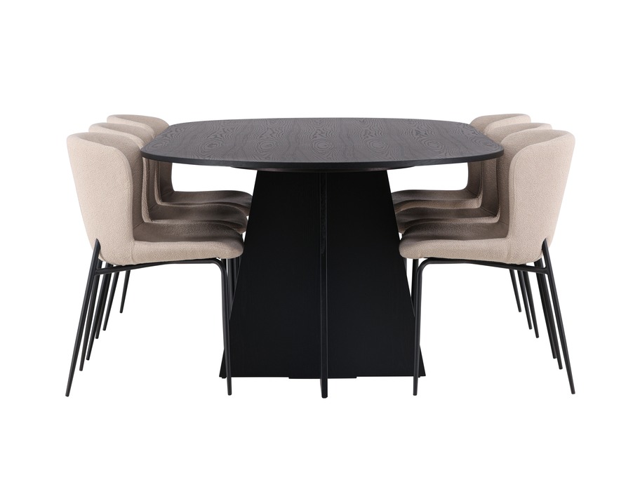 Borðstofusett Dallas 5052 (Beige)