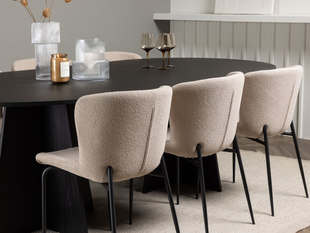 Borðstofusett Dallas 5052 (Beige)