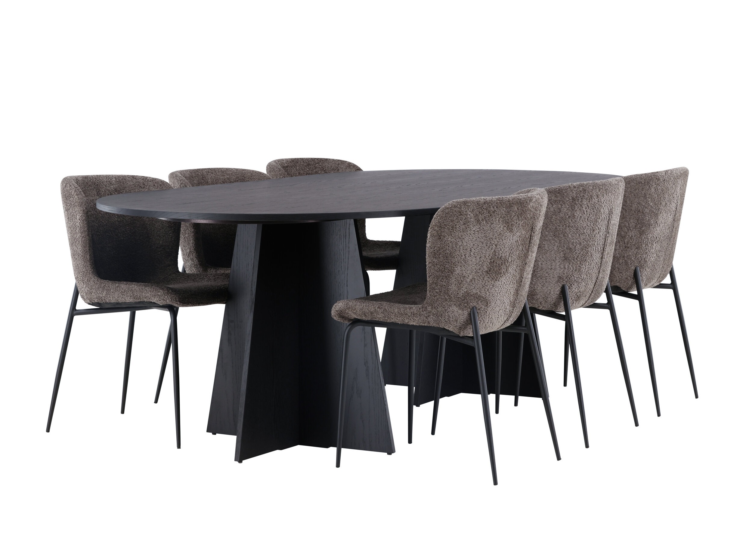 Borðstofusett Dallas 5052 (Brúnn)