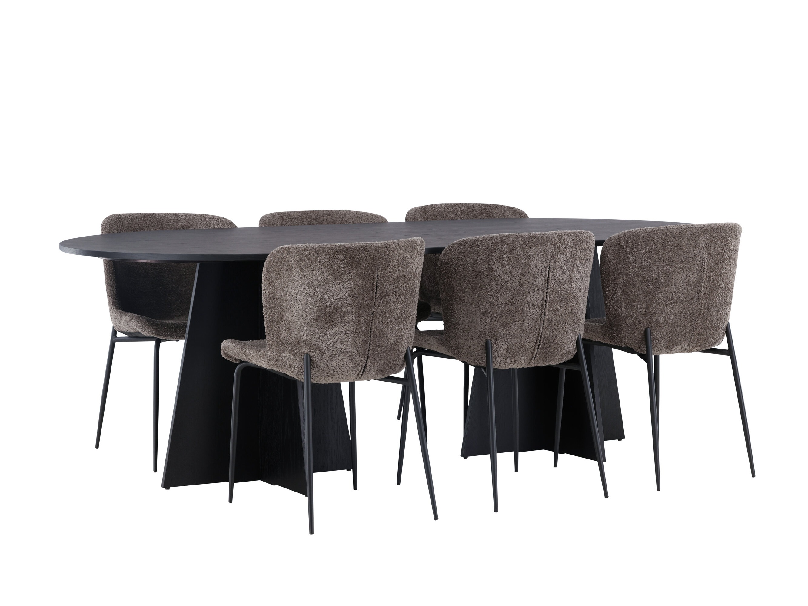 Borðstofusett Dallas 5052 (Brúnn)