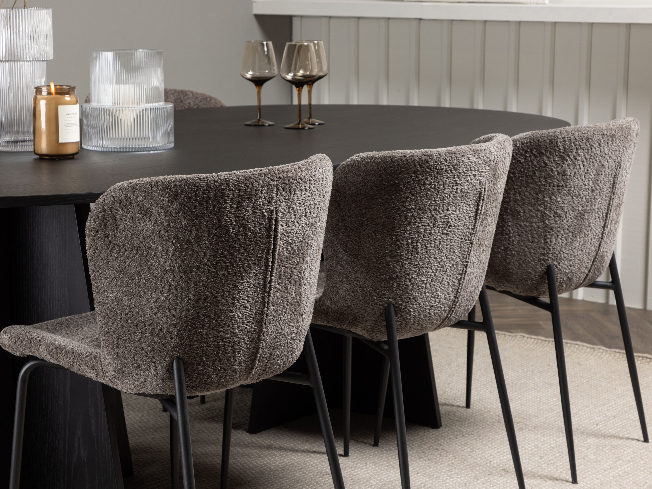Borðstofusett Dallas 5052 (Brúnn)