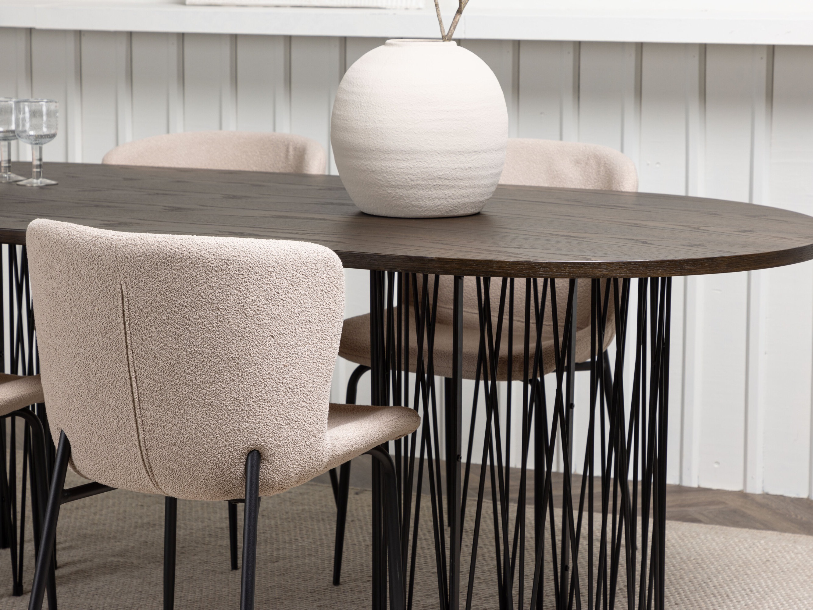 Borðstofusett Dallas 5065 (Beige)