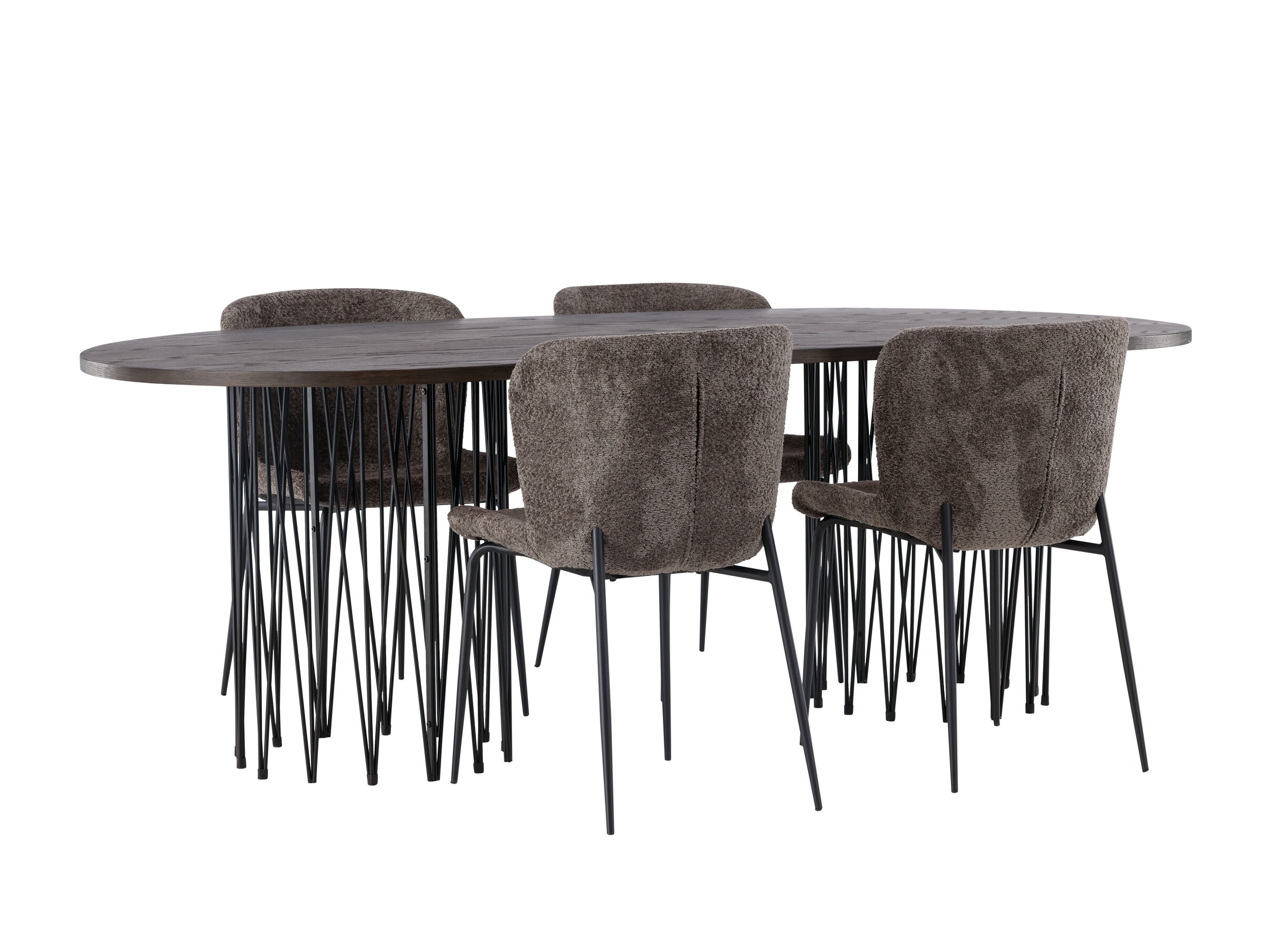 Borðstofusett Dallas 5065 (Brúnn)