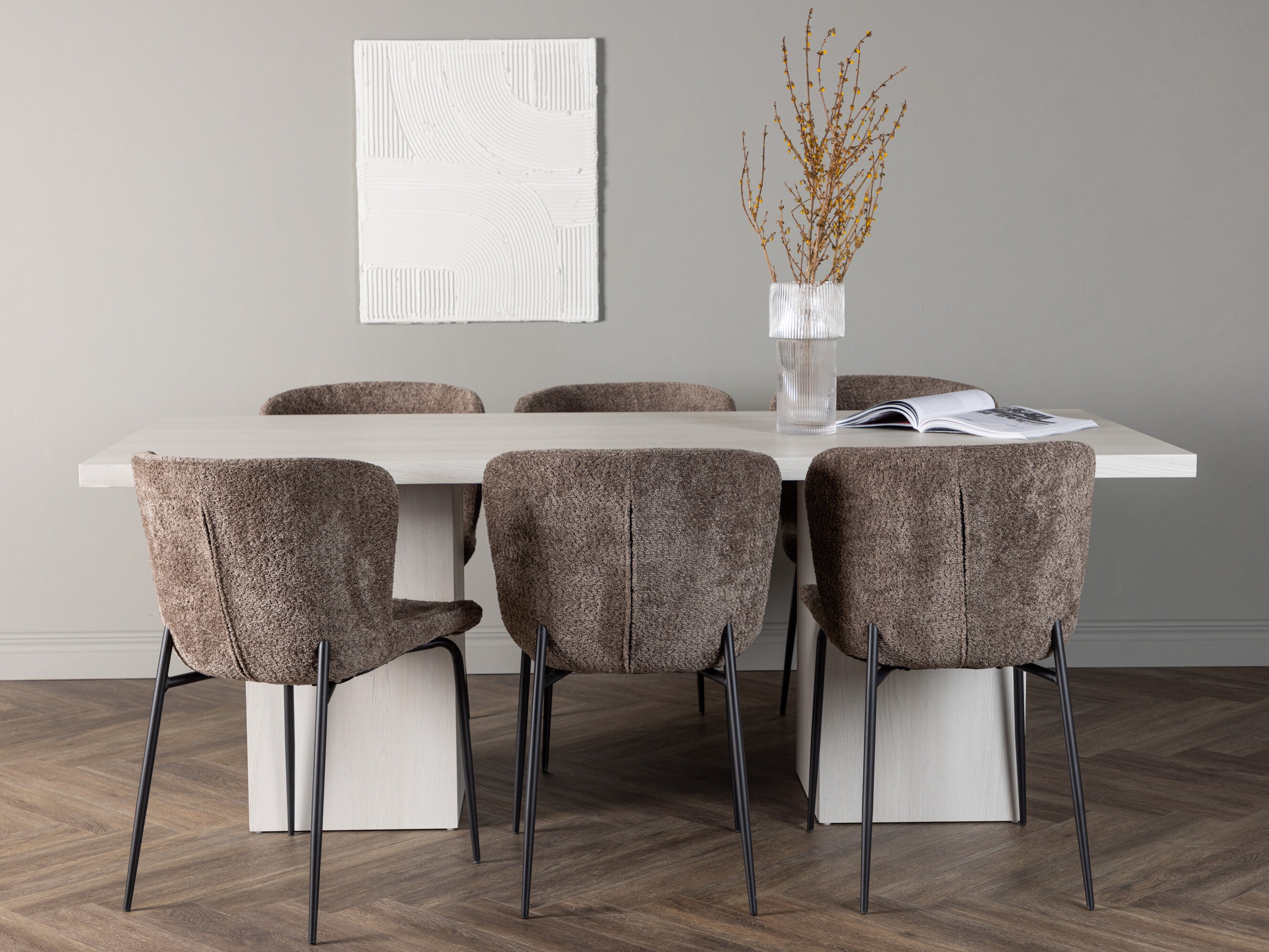 Borðstofusett Dallas 5080 (Brúnn)