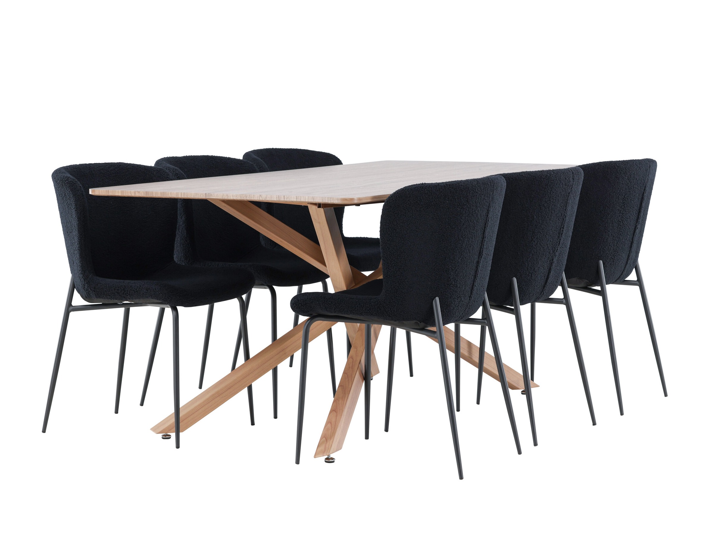 Borðstofusett Dallas 5102 (Svartur)