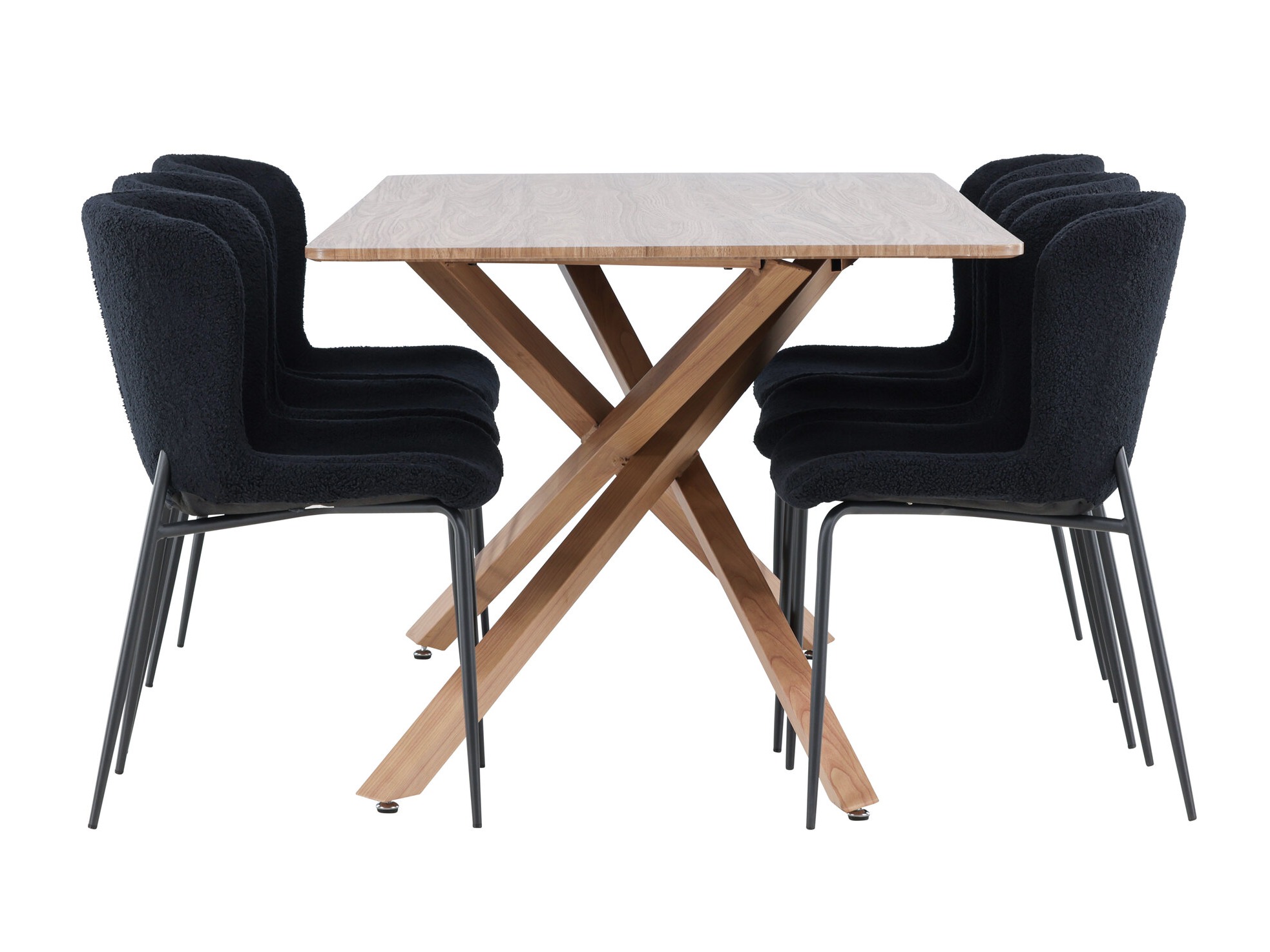 Borðstofusett Dallas 5102 (Svartur)