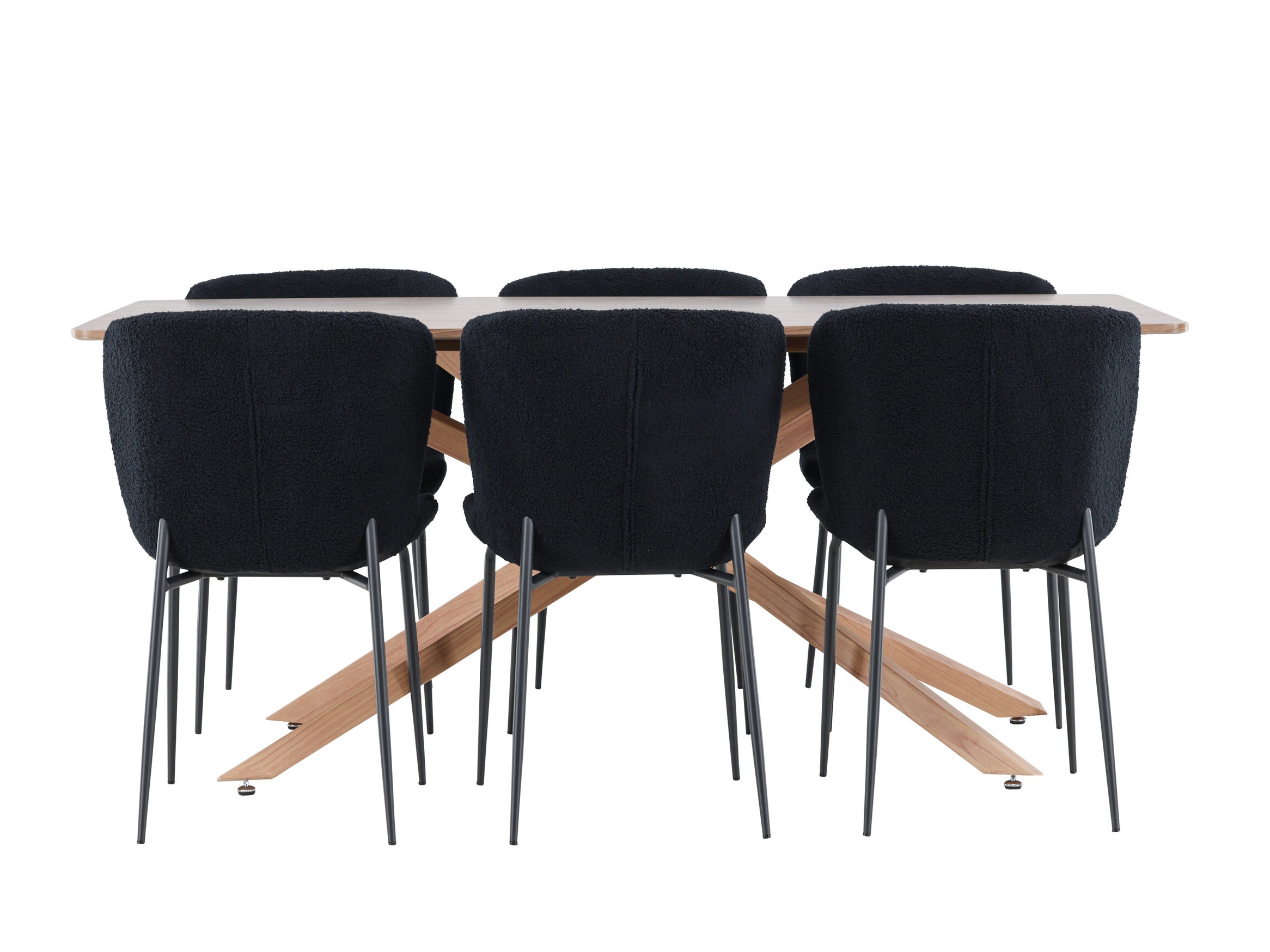 Borðstofusett Dallas 5102 (Svartur)