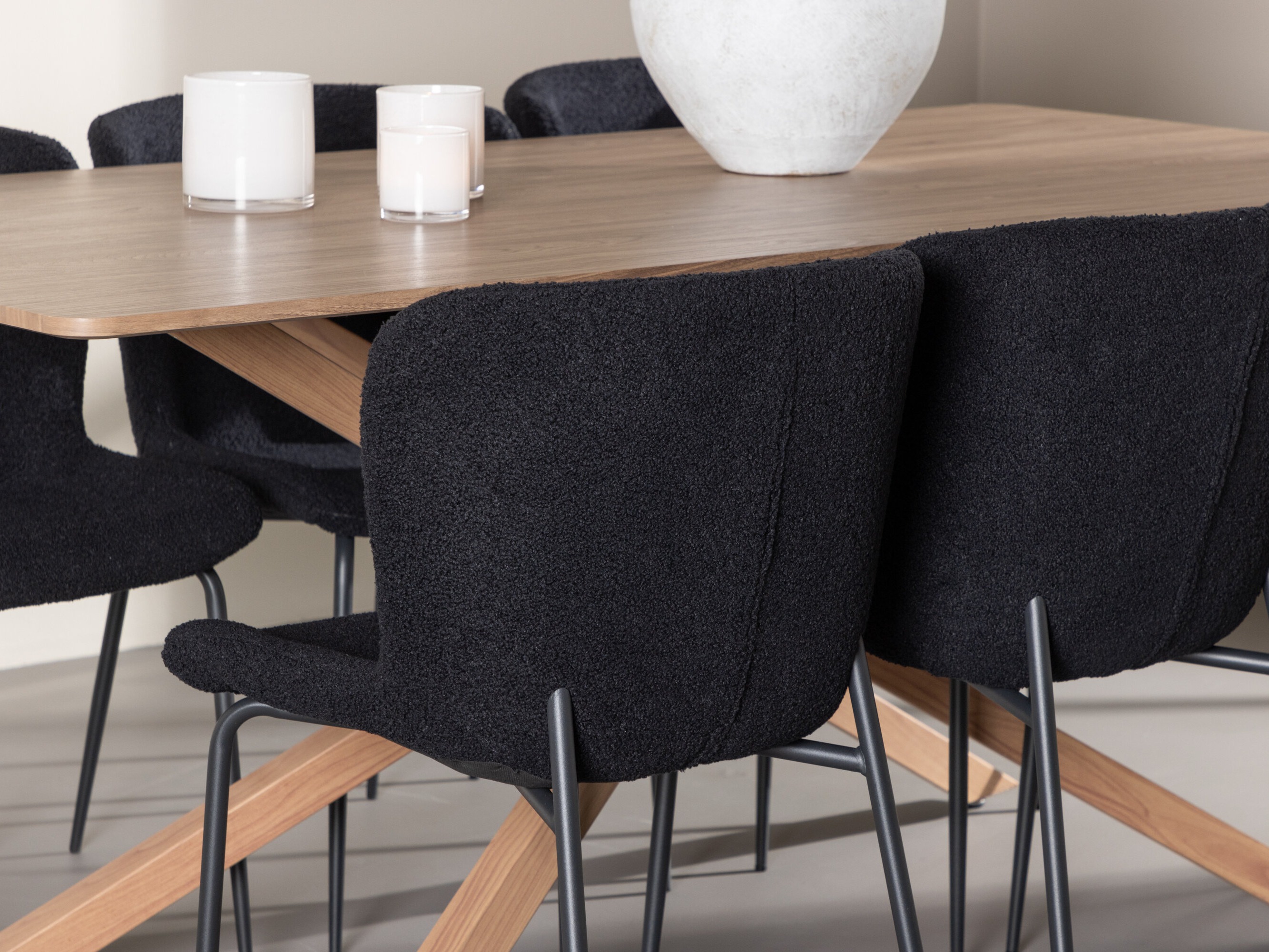 Borðstofusett Dallas 5102 (Svartur)