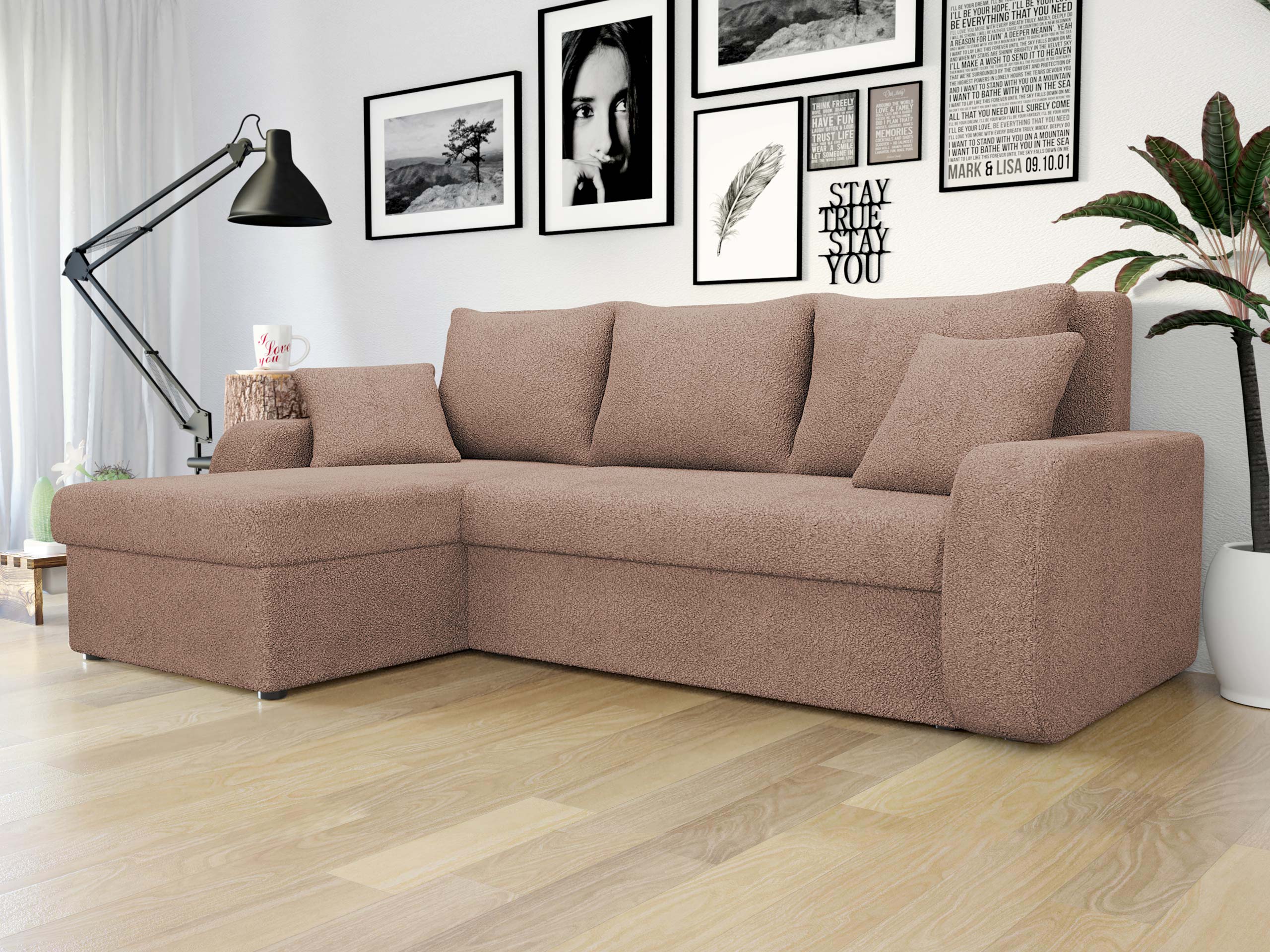 Horn­sófi Comfivo Melissa (Coral 45)