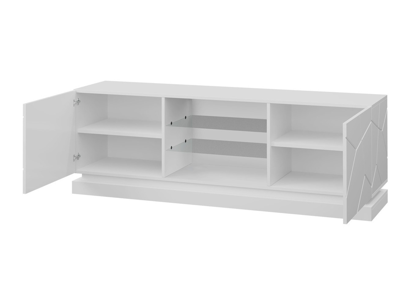 Sjónvarpsskápur Linar (Hvítur + Hvítt háglans)