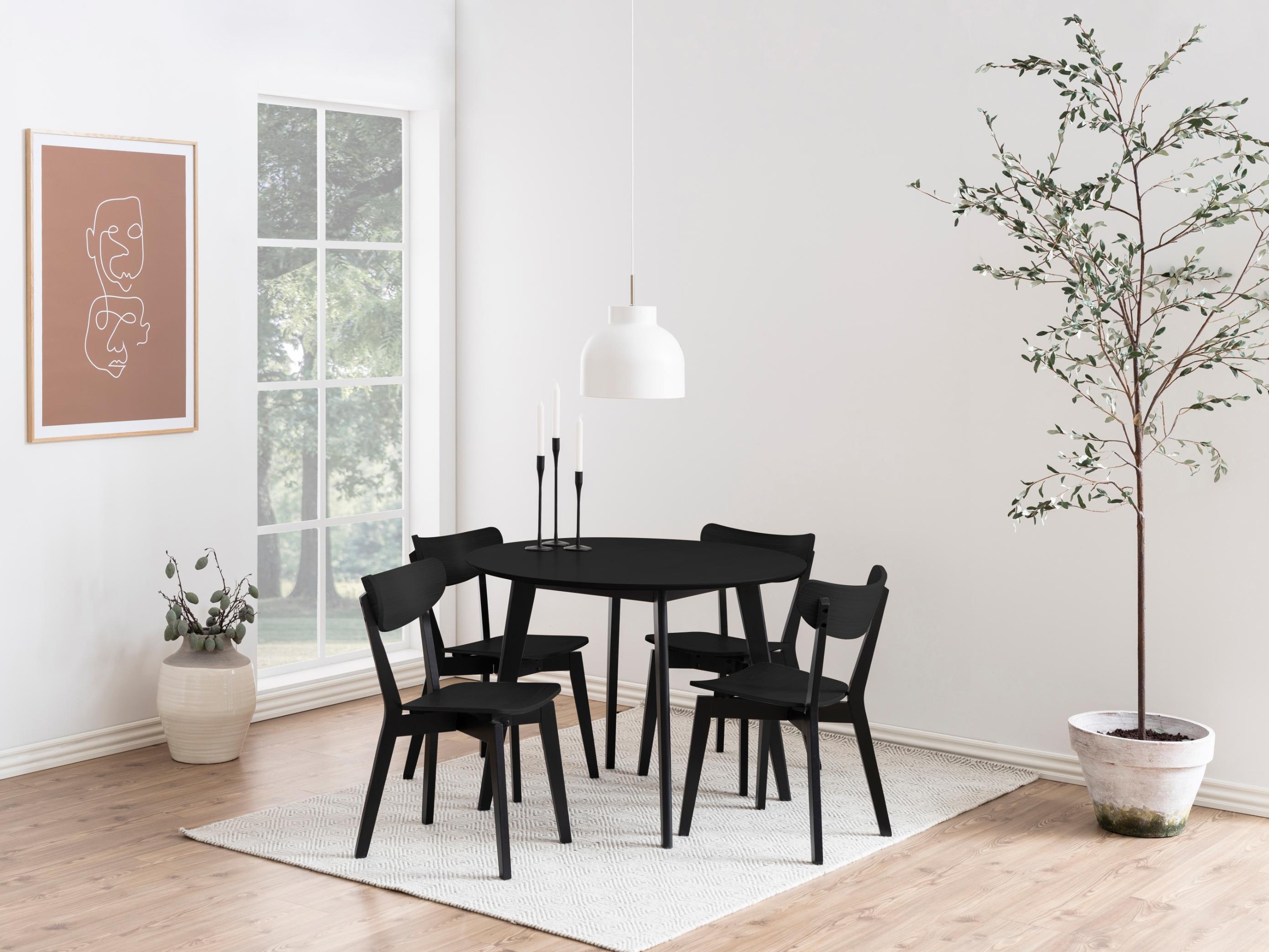 Borð Norsica 310 (Svört eik + Svartur)