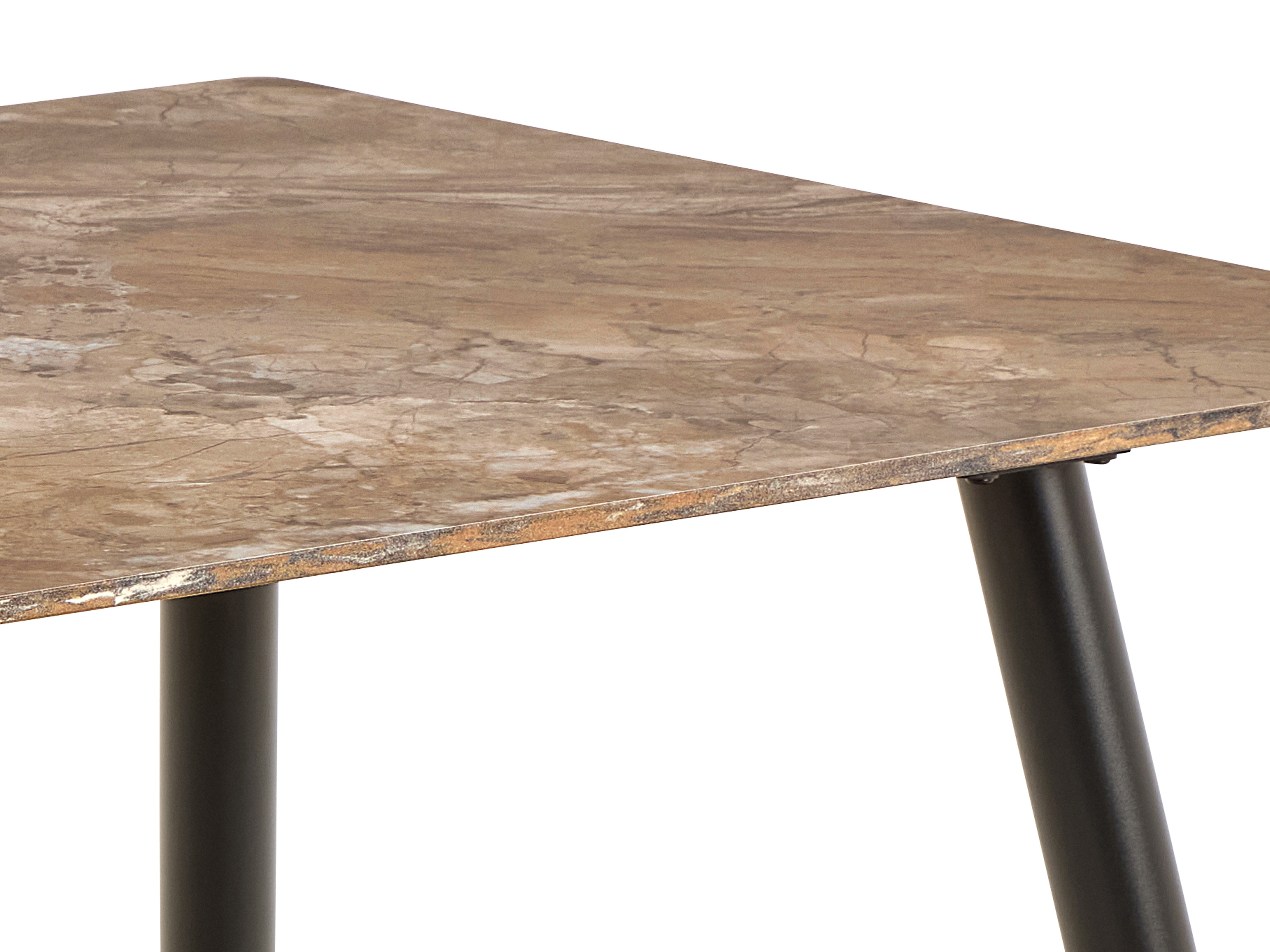 Borðstofusett Norsica 1012 (Brúnn marmari)