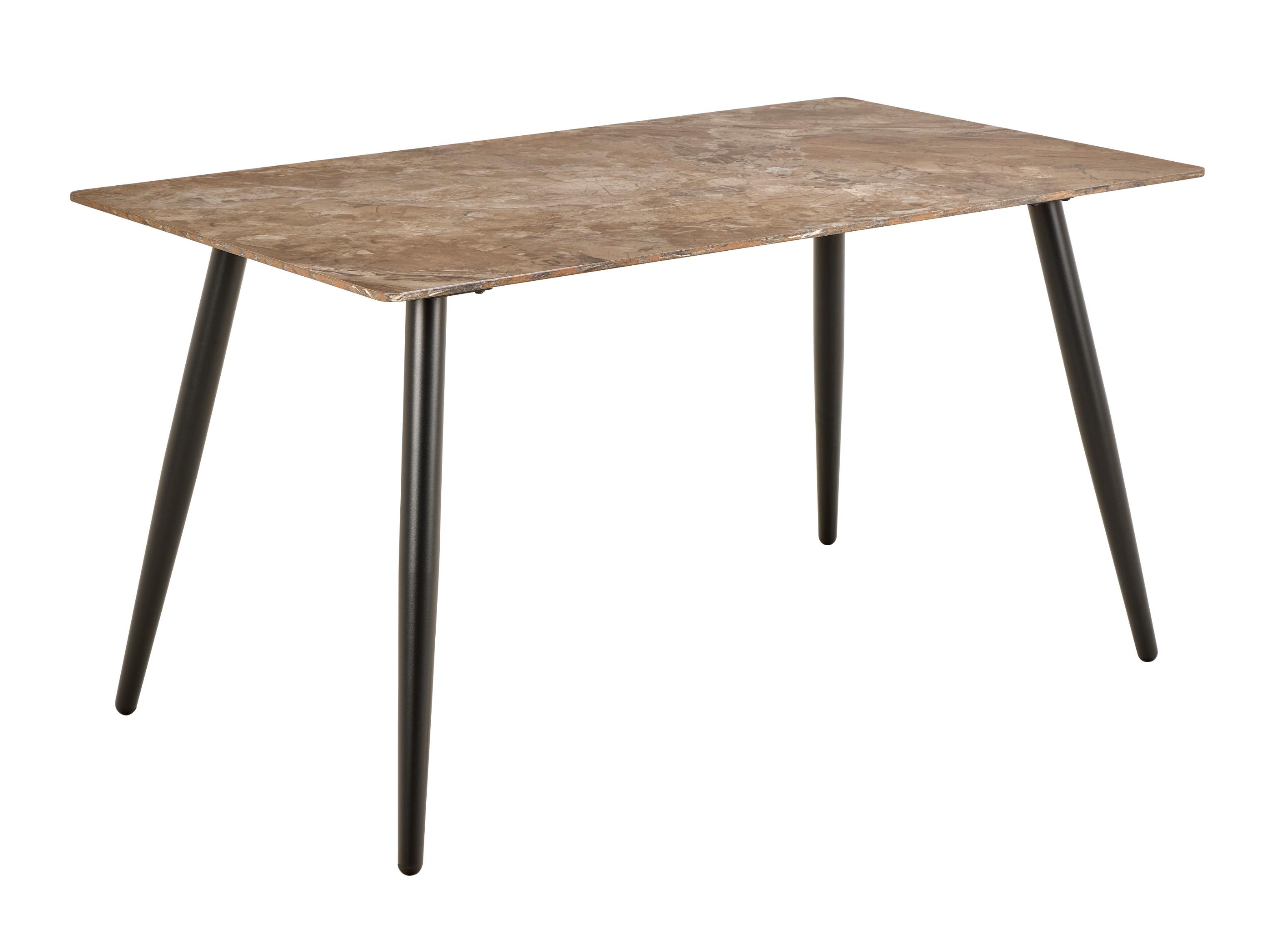 Borðstofusett Norsica 1012 (Brúnn marmari)