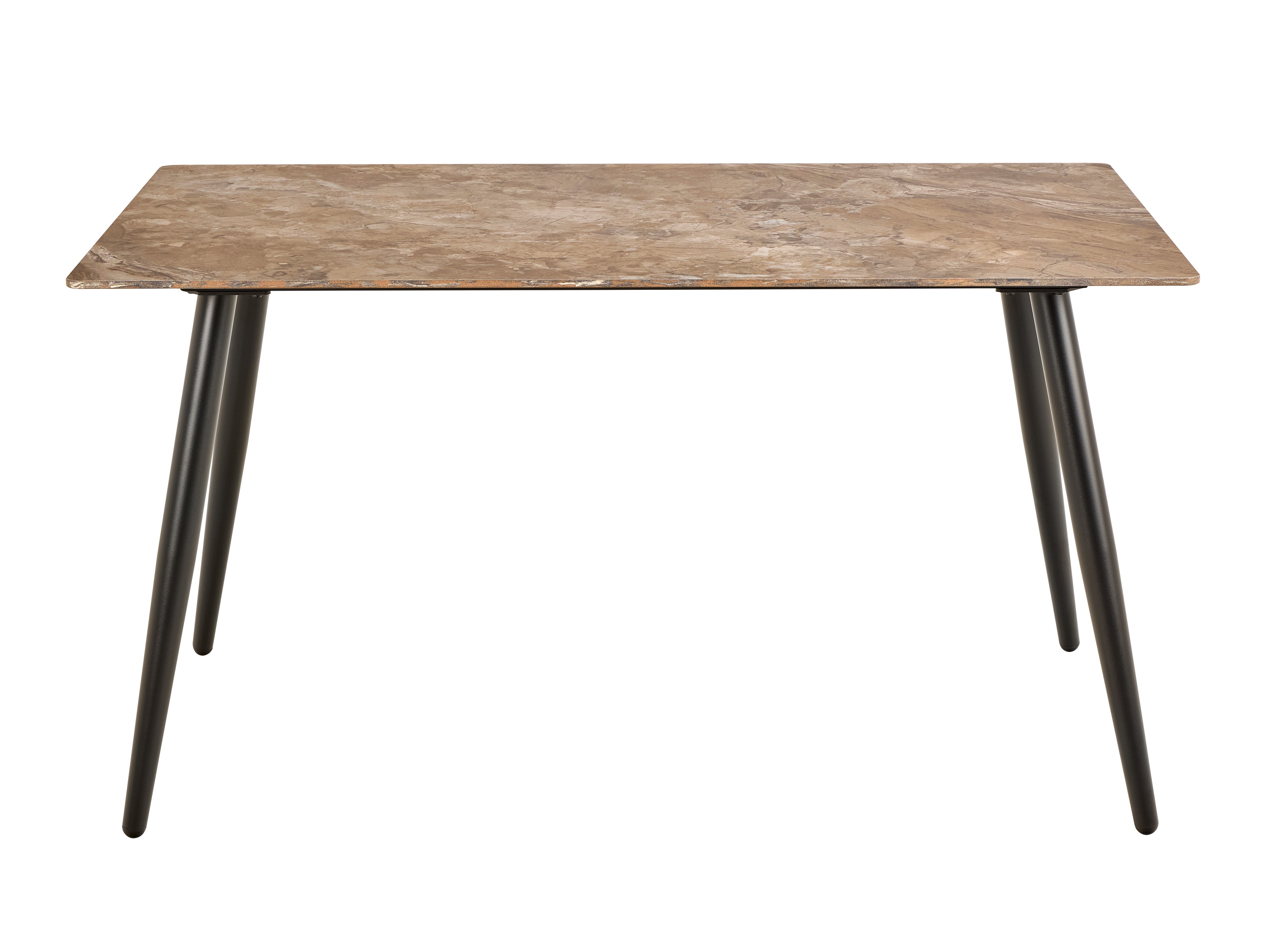 Borðstofusett Norsica 1012 (Brúnn marmari)