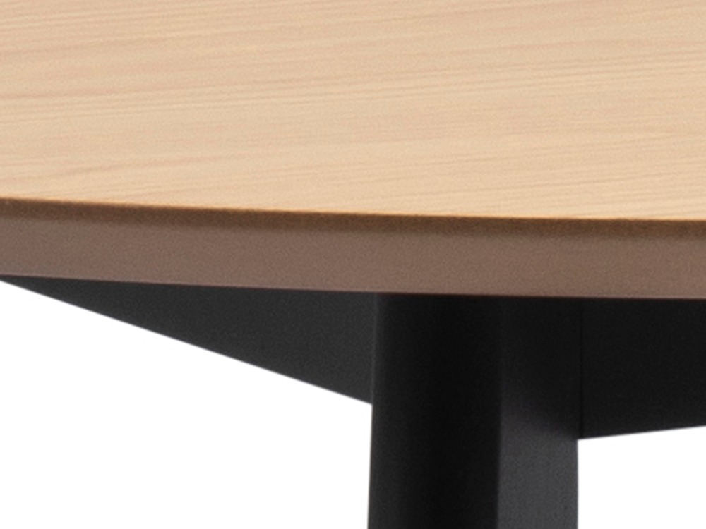 Borðstofusett Norsica 992 (Eik + Svartur)