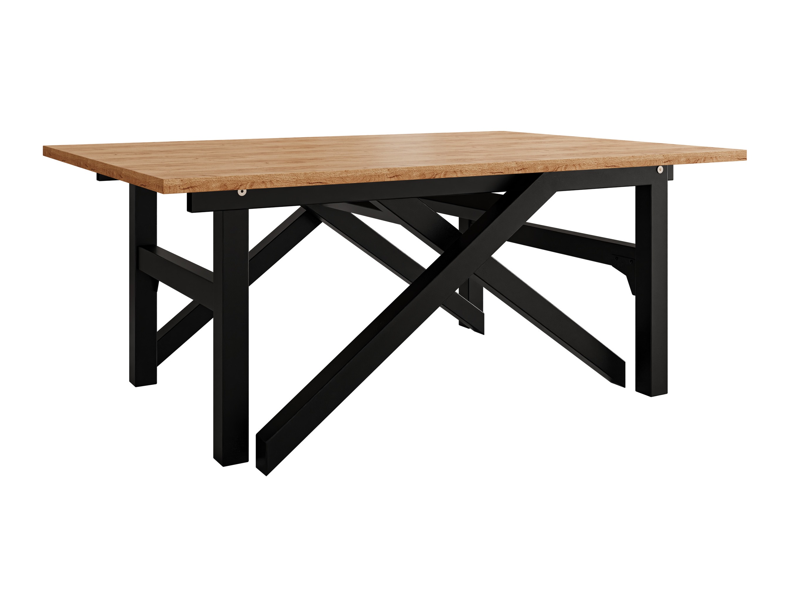 Fjölnota sófaborð Oswego 151 (Craft-gyllt eik + Svartur)