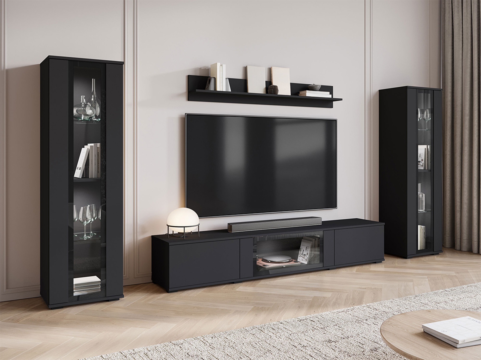 Stofusett Torcame 103 (Svartur)