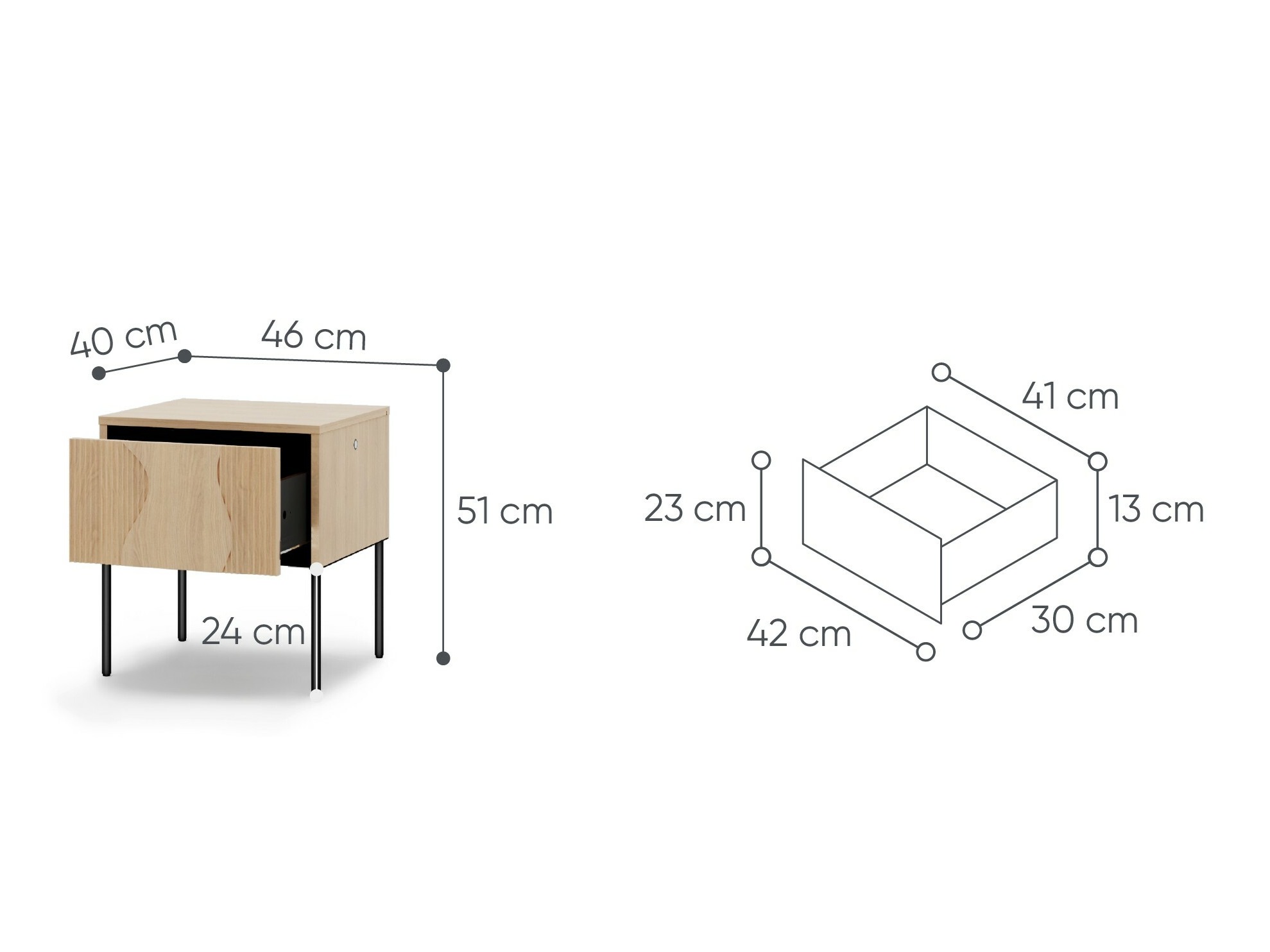 Náttborð Elinolo 106