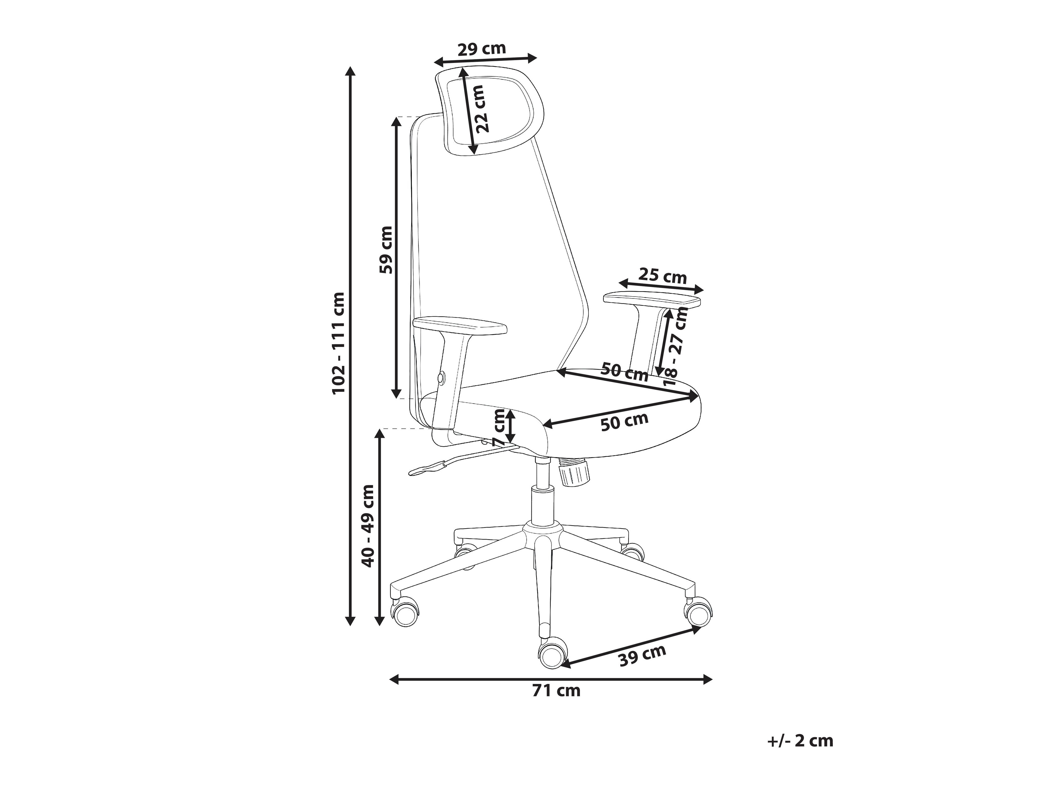 Skrifstofustóll Berwyn 2967 (Grár + Bleikur)