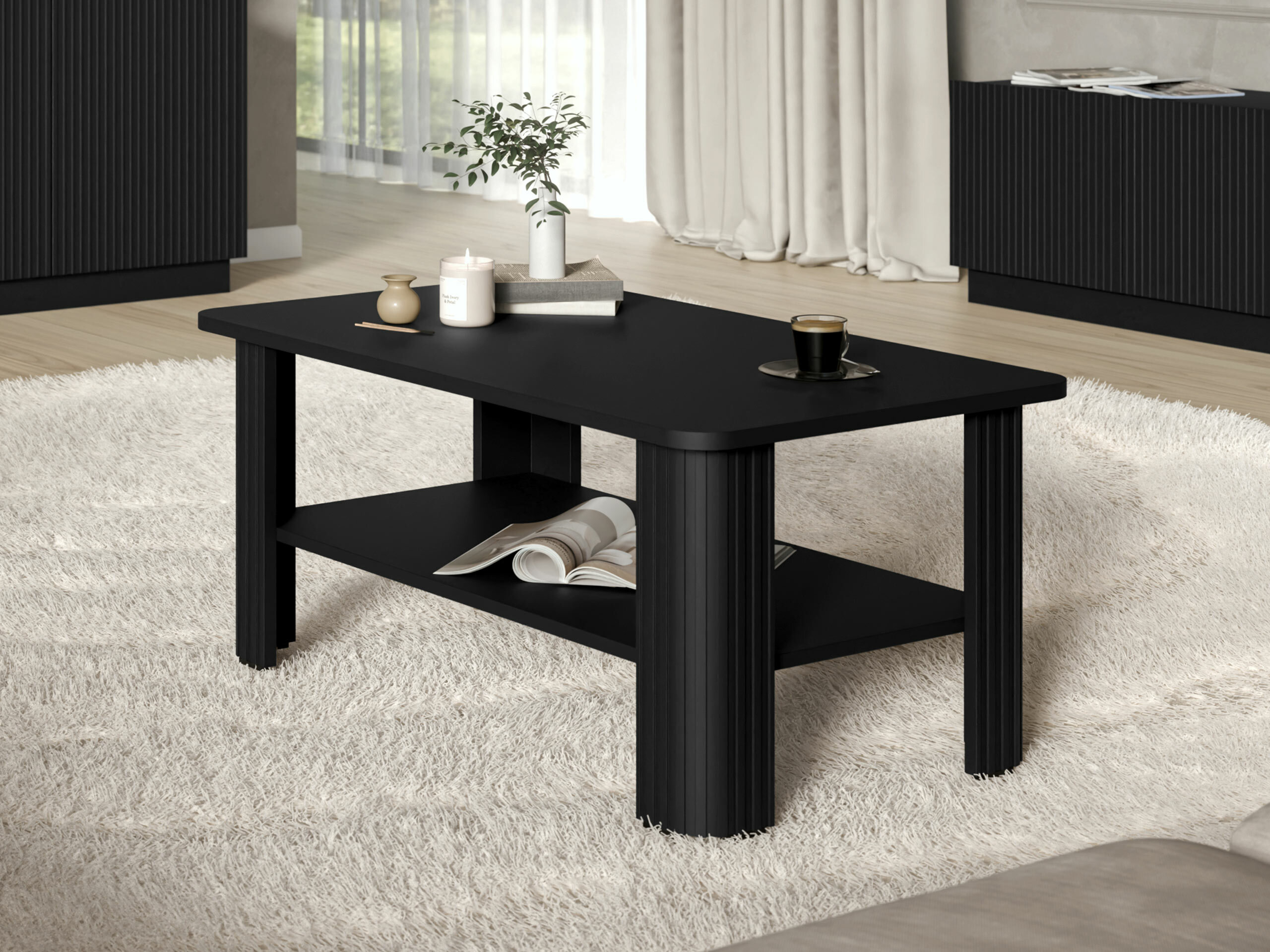 Sófaborð Charlotte 213 (Svartur)