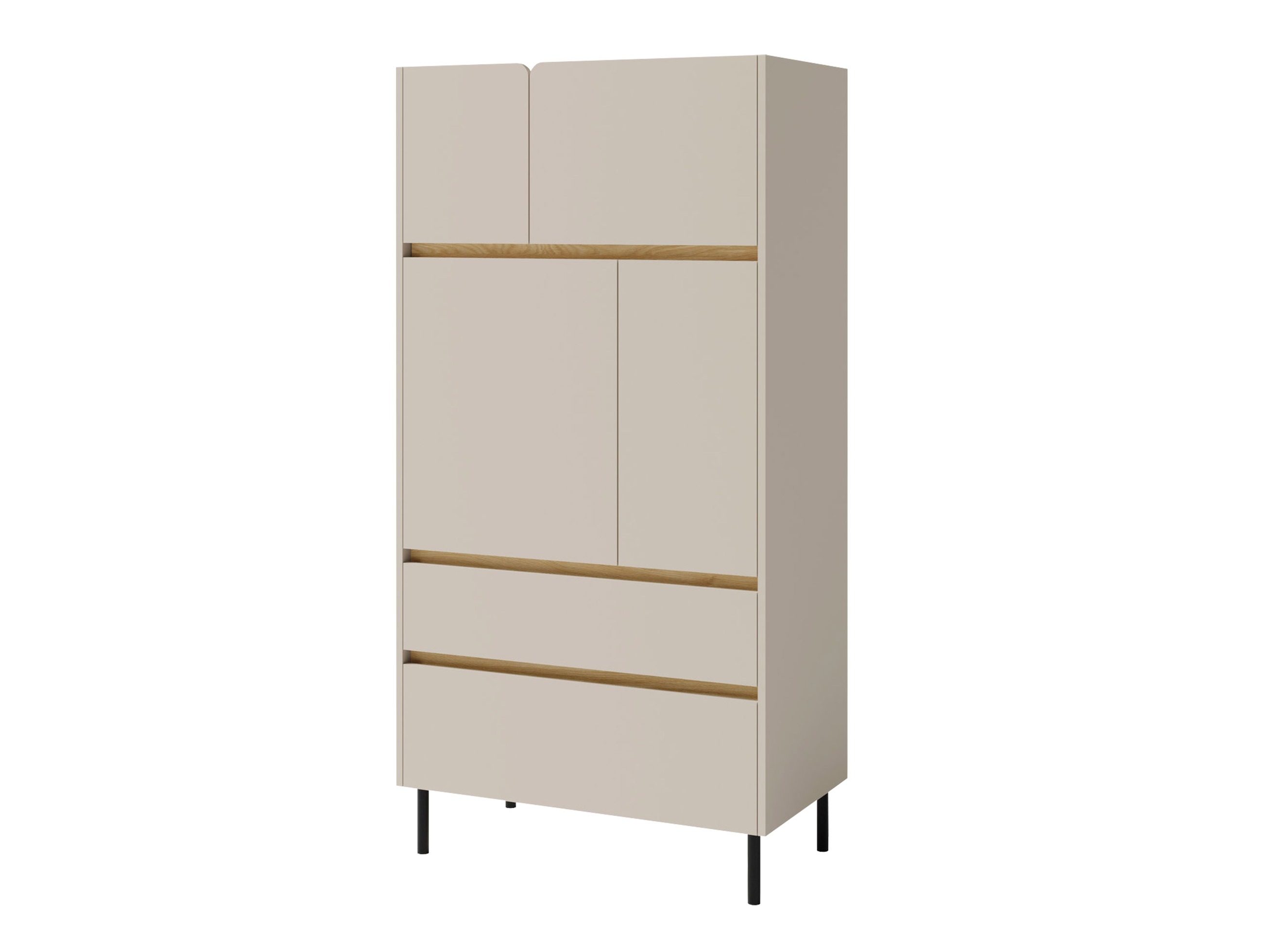Bókahilla Fiosono 104 (Beige + Ljós eik)