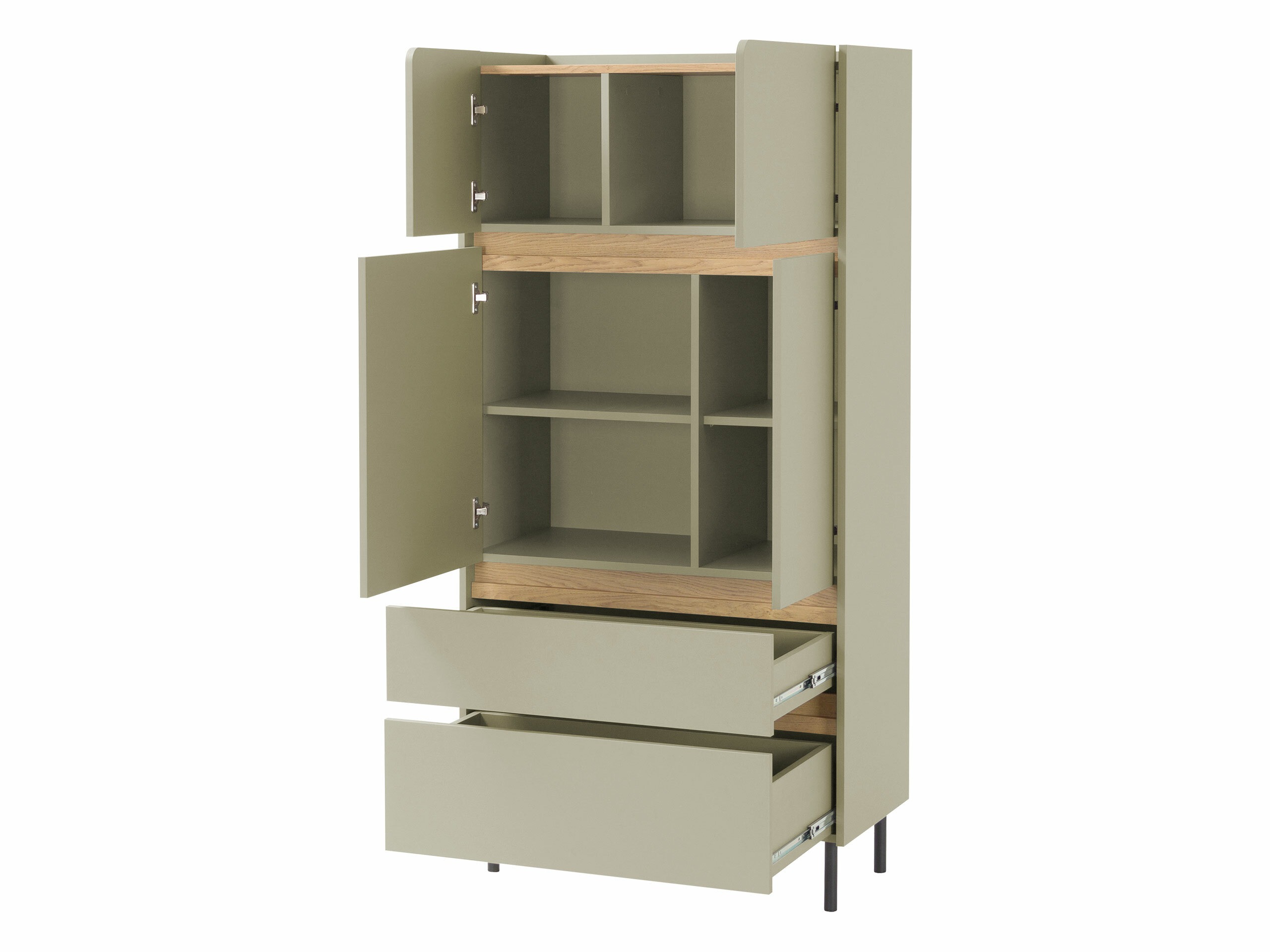 Bókahilla Fiosono 104 (Beige + Ljós eik)