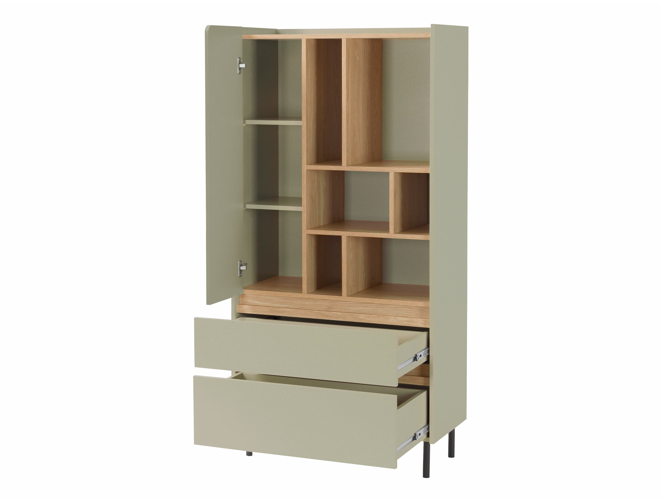 Bókahilla Fiosono 105 (Beige + Ljós eik)