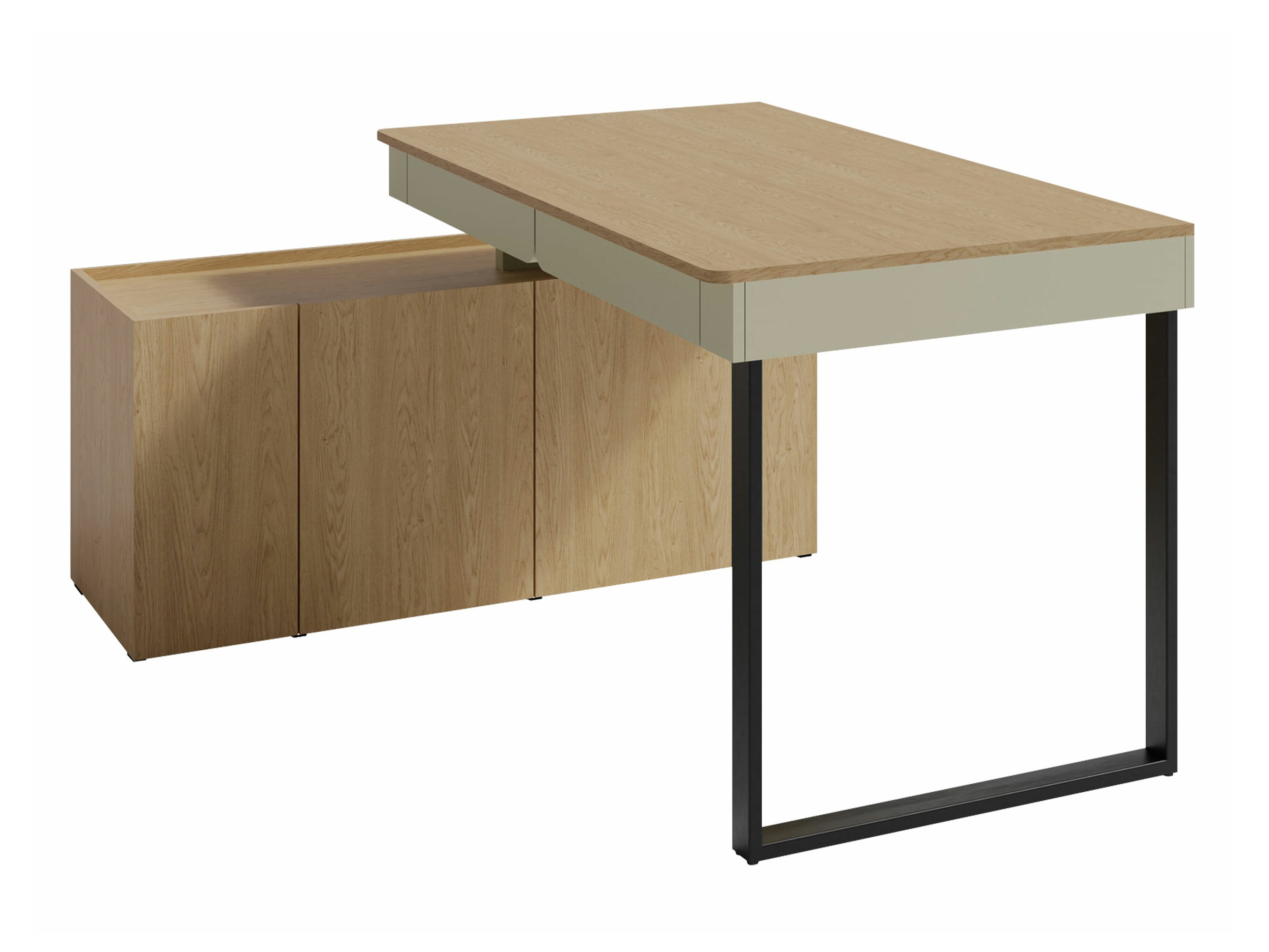 Hornskrifborð Fiosono 110 (Tröllatré + Eik)